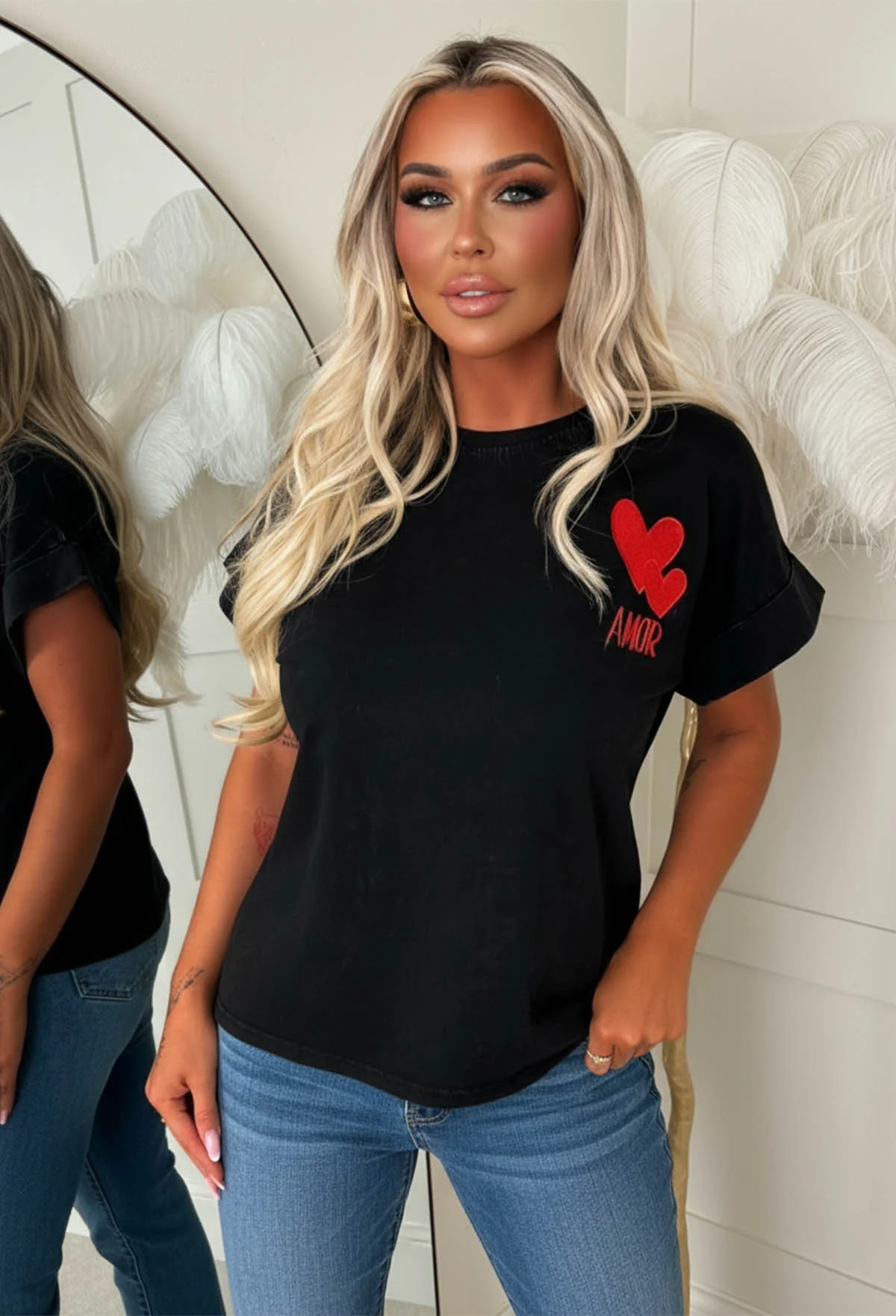 All About Love Charcoal Amor T-shirt - Image 3
