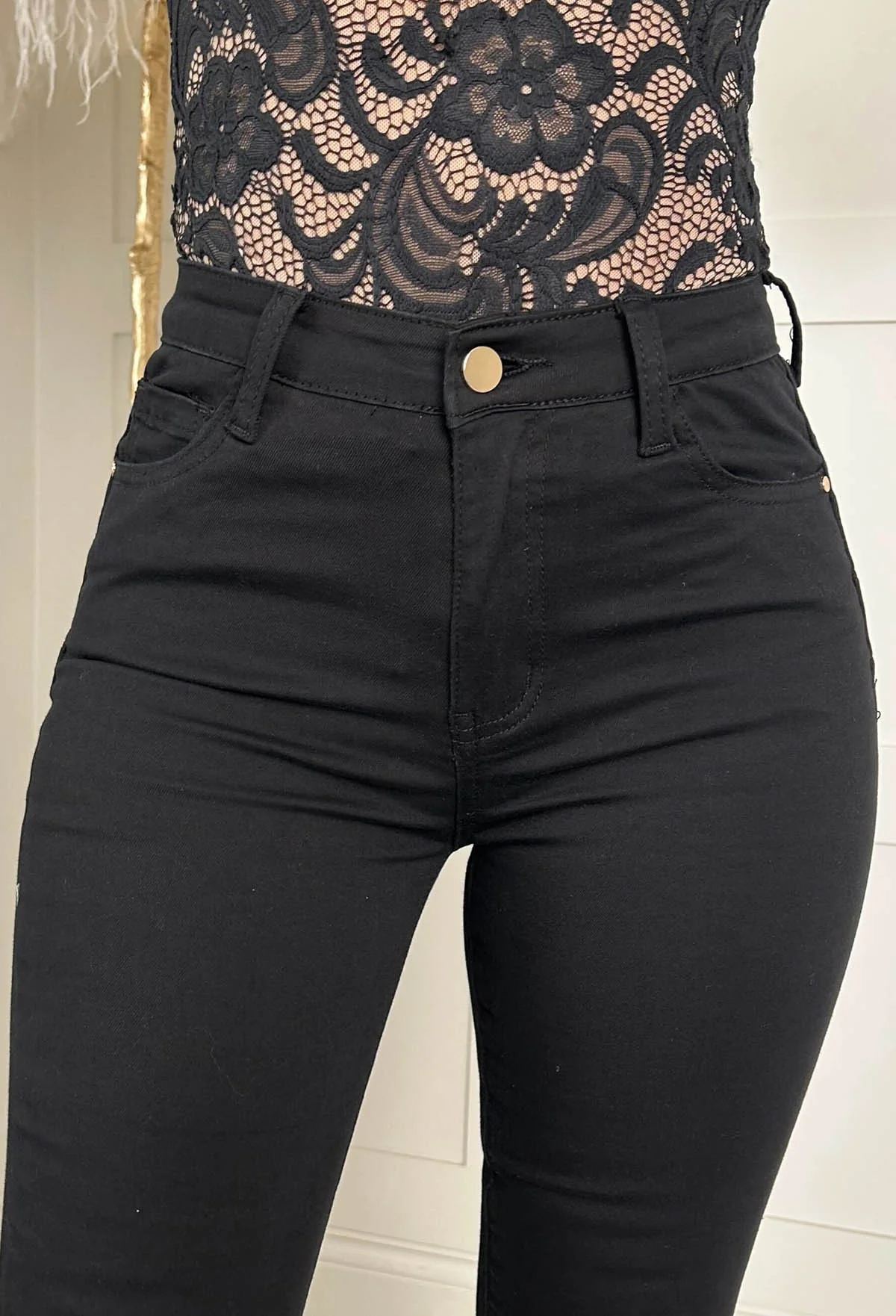 Amelie Black Stretch Push Up Skinny Jeans - Image 5