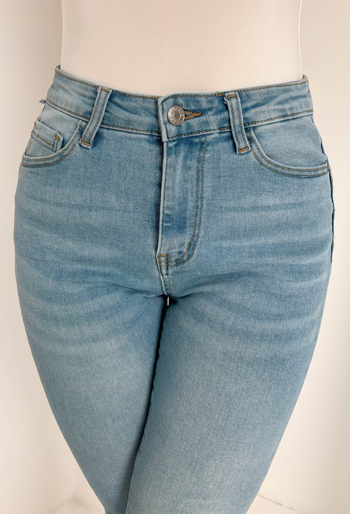 Amelie Light Blue Stretch Push Up Skinny Jeans - Image 4