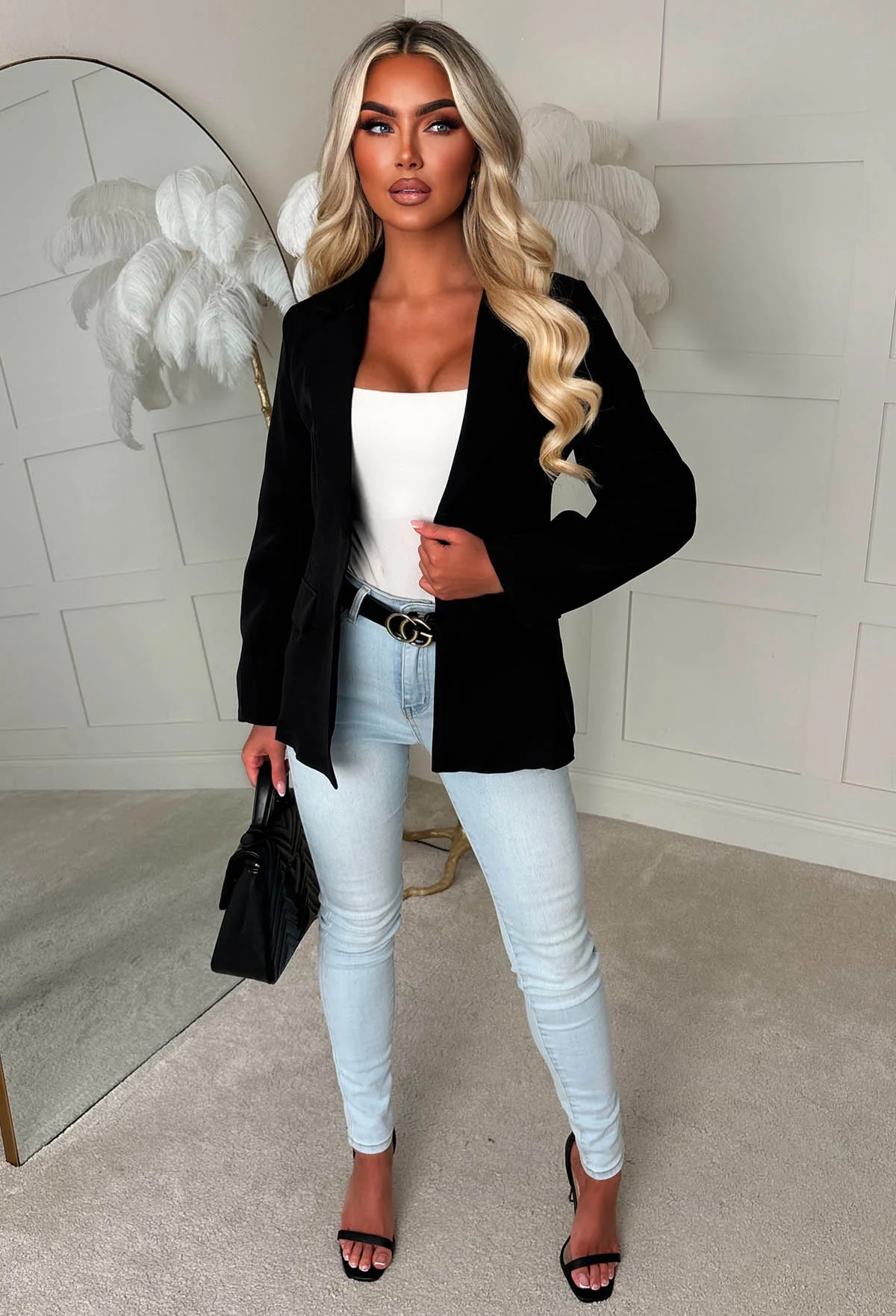 Babe Essential Black Fitted Blazer - Image 3