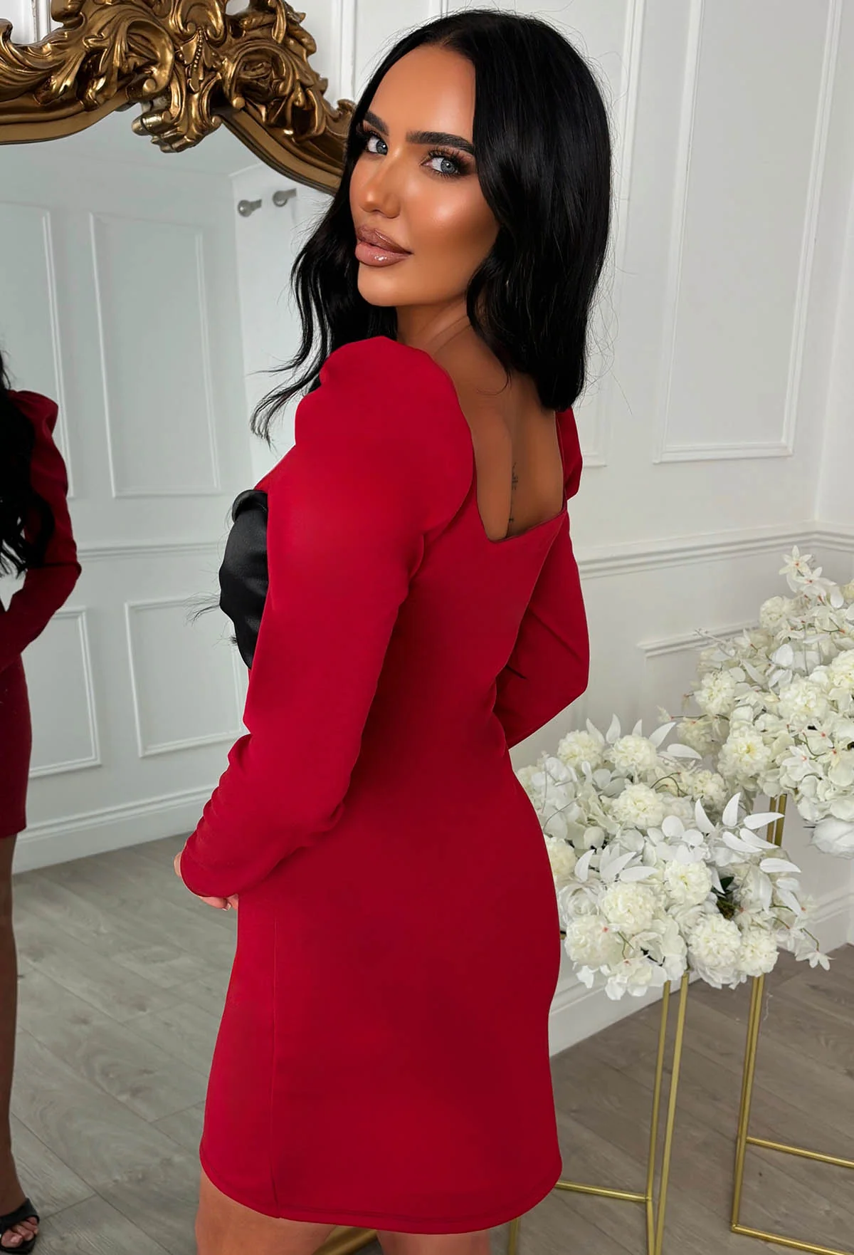 Be My Darling Red Bow Mini Dress - Image 6