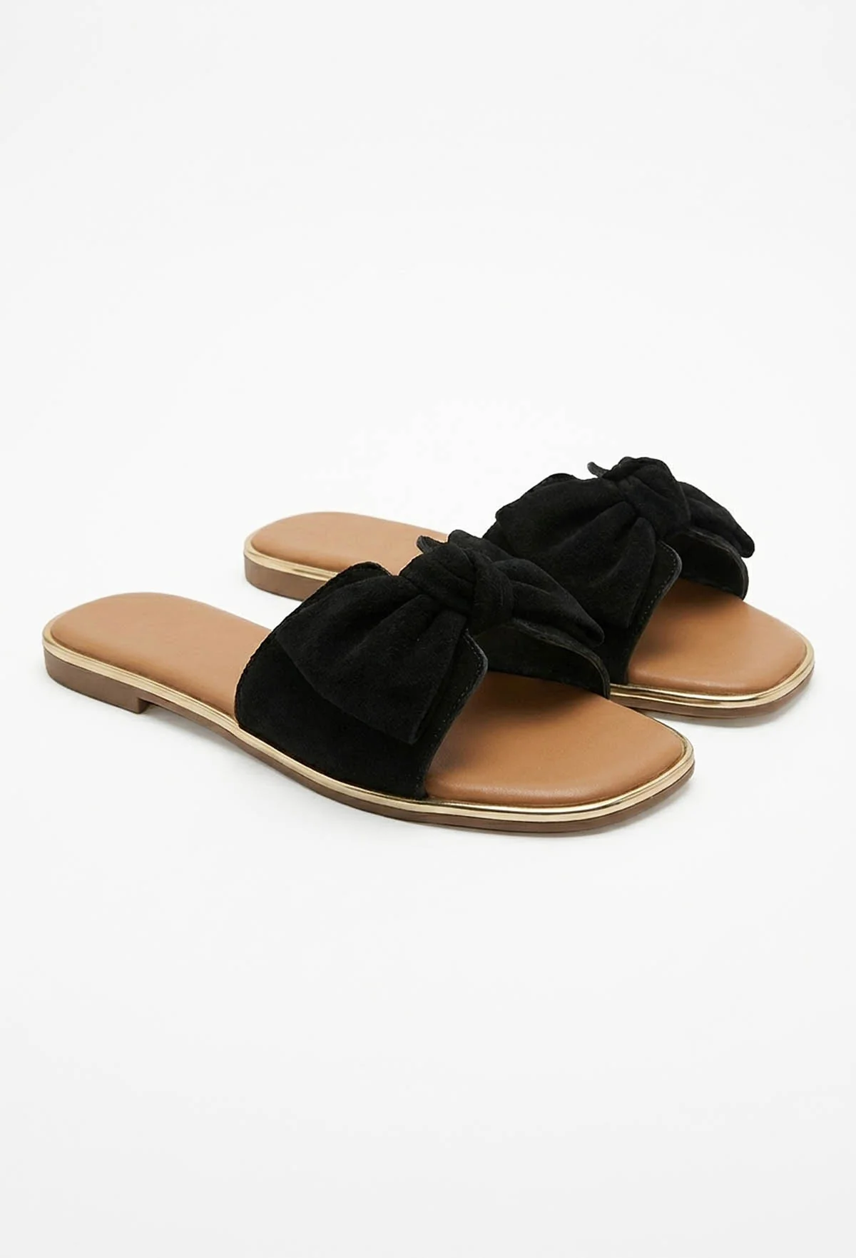 Belle Of The Bow Black Embellished Sandals - Image 3