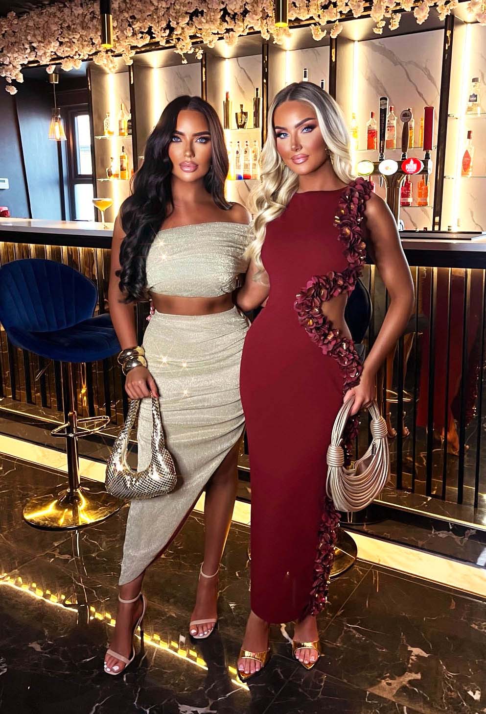 Billion Dollar Bae Burgundy Cut Out Maxi Dress - Image 5