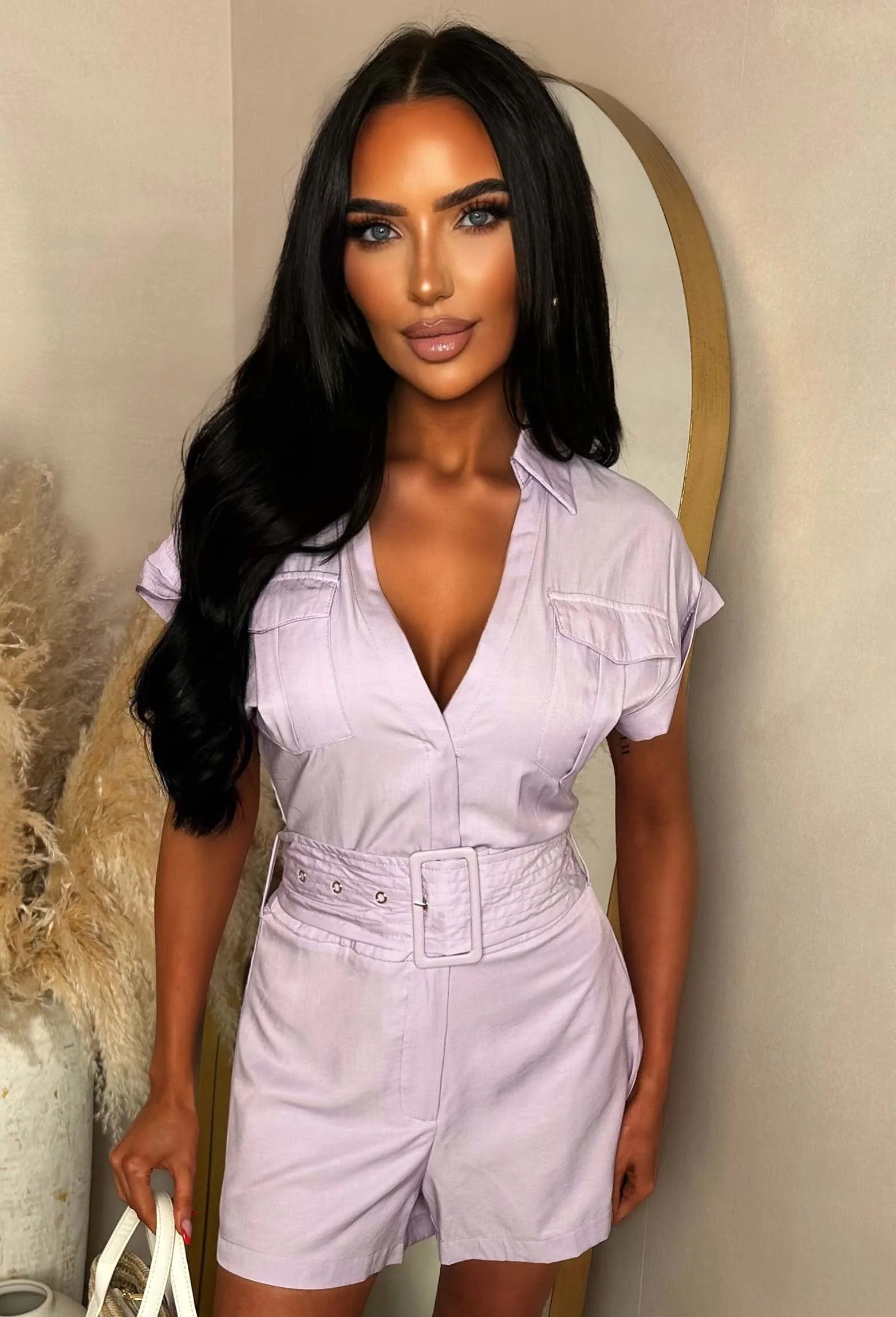 Boss Move Lilac Utility Playsuit With Belt - Image 2