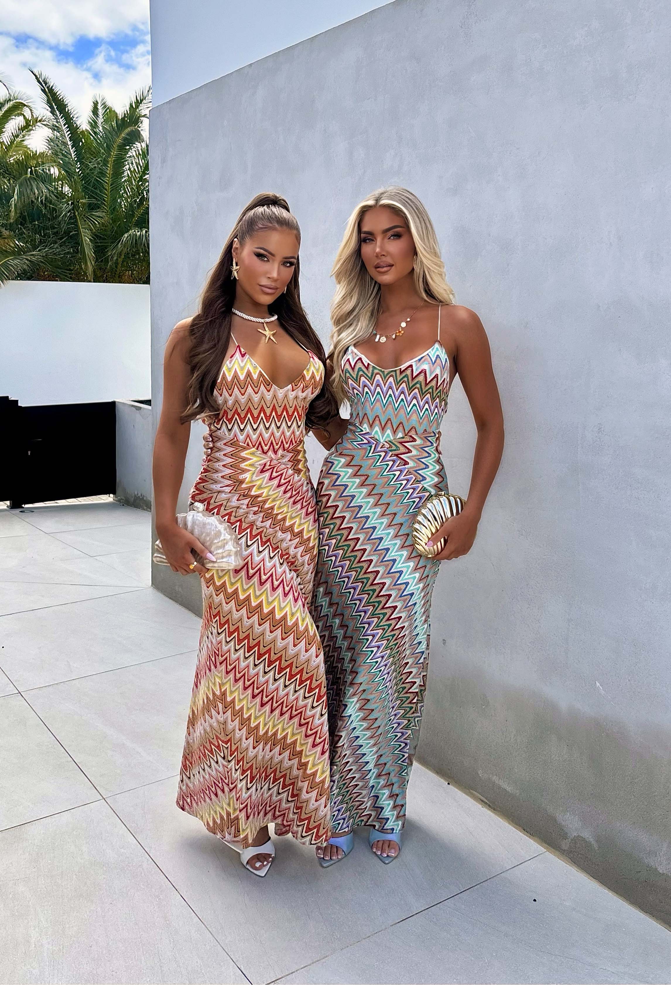 Bring On The Style Green Zig Zag Maxi Dress - Image 4