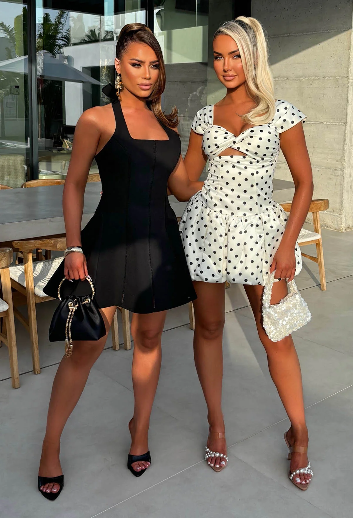 Cabo Crush White Polka Dot Puff Ball Dress - Image 2