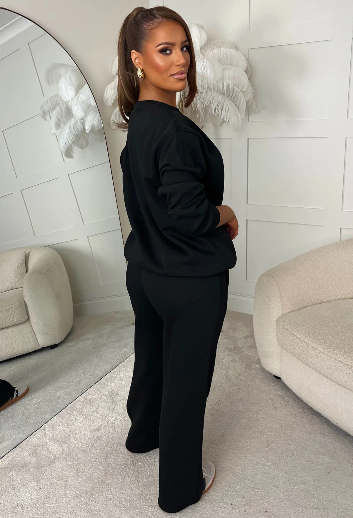 Chill Mode Black Loungewear Co-Ord Set - Image 2