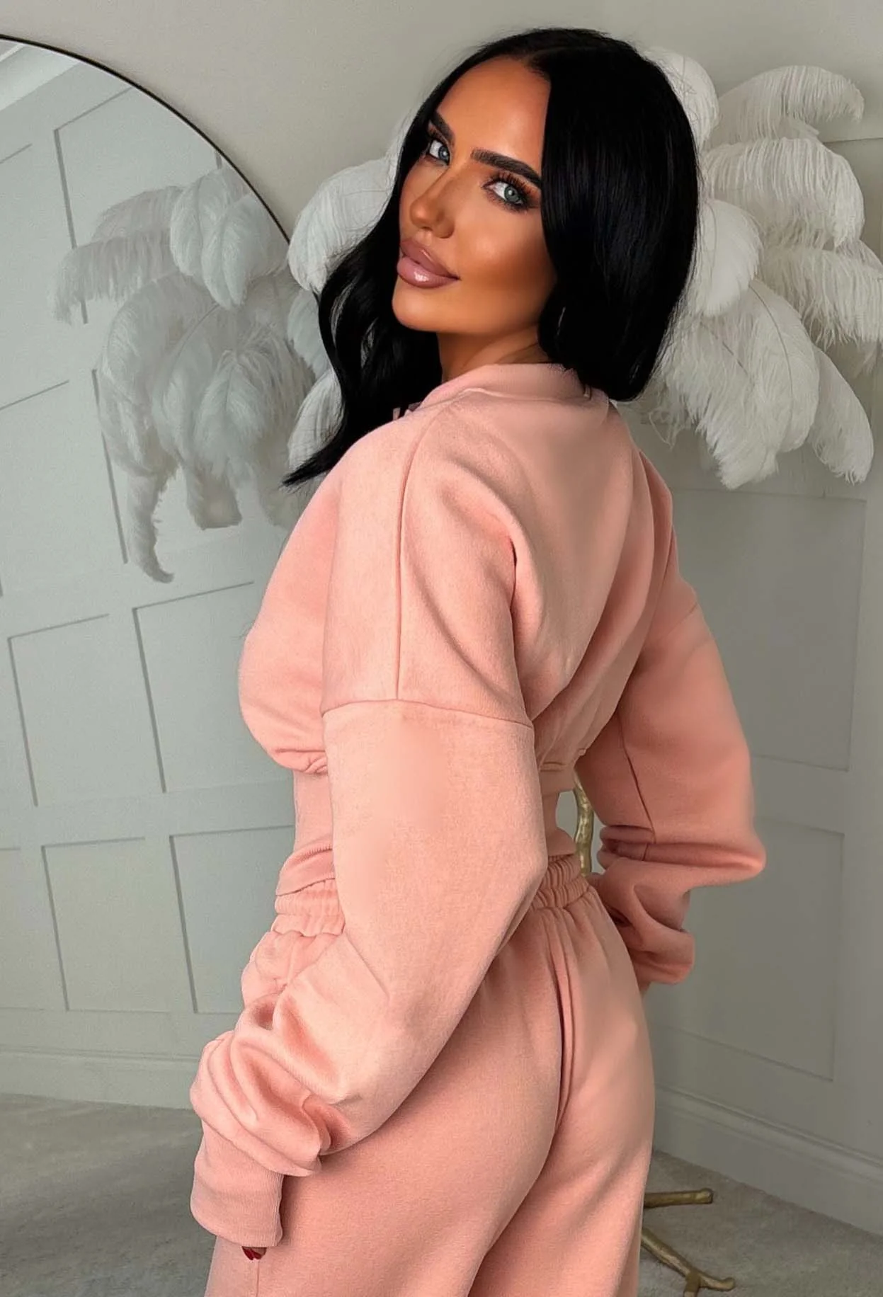 Comfy Collective Pink Button Down Lounge Co-ord - Image 4