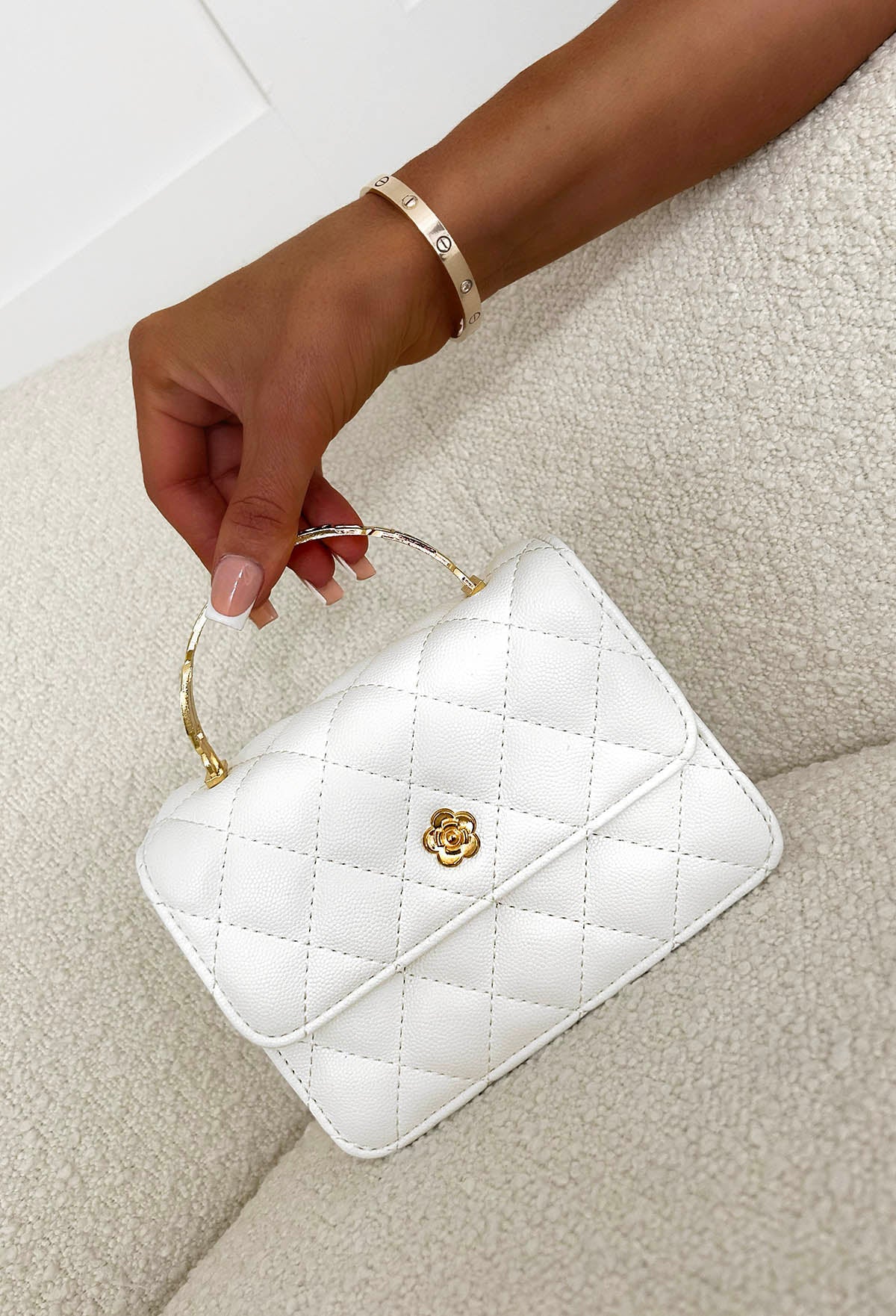 Do Better White Top Handle Crossbody Bag - Image 3