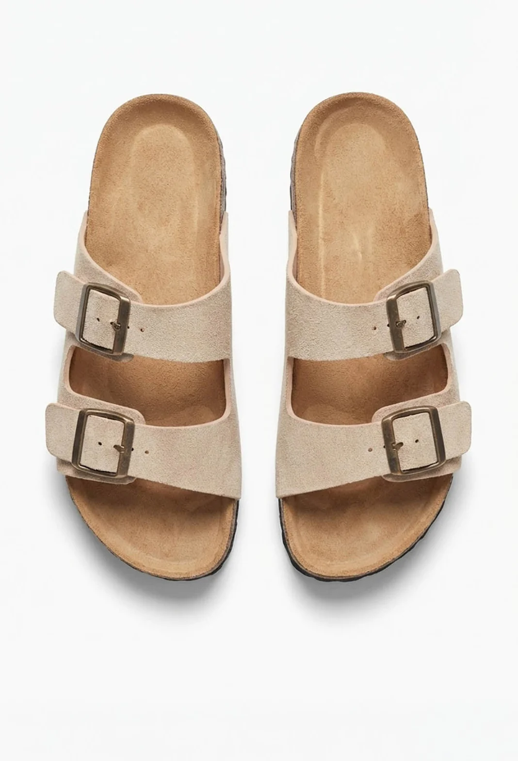 Everyday Chic Beige Strap & Buckle Sandals - Image 4