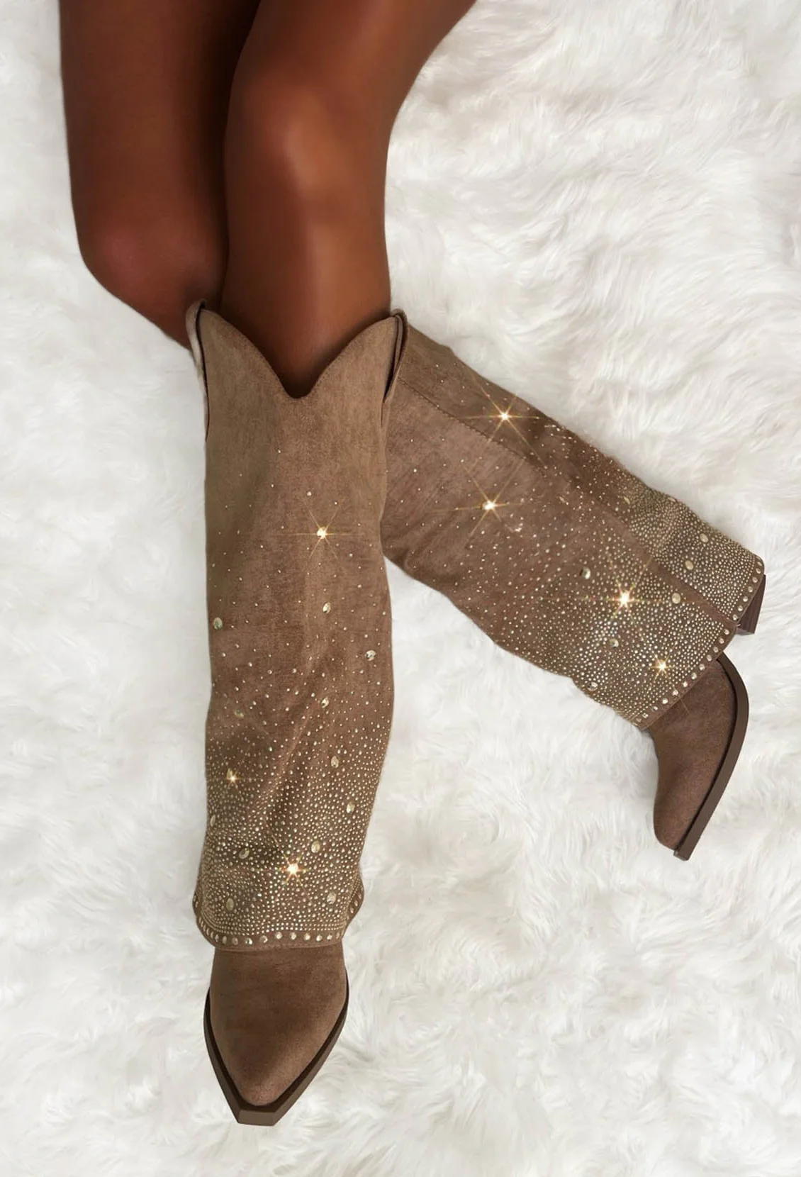 Everyday Hero Sand Sparkle Shark Cowboy Boots - Image 2