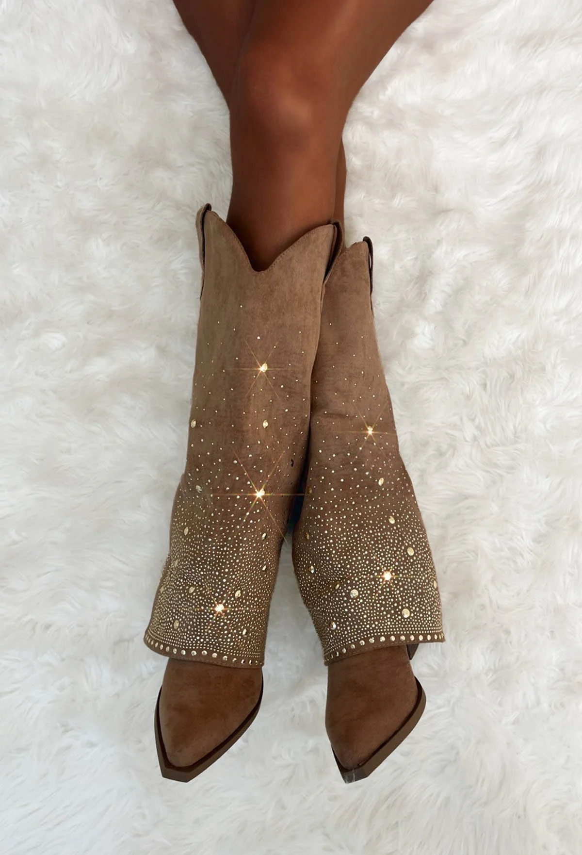 Everyday Hero Sand Sparkle Shark Cowboy Boots - Image 5
