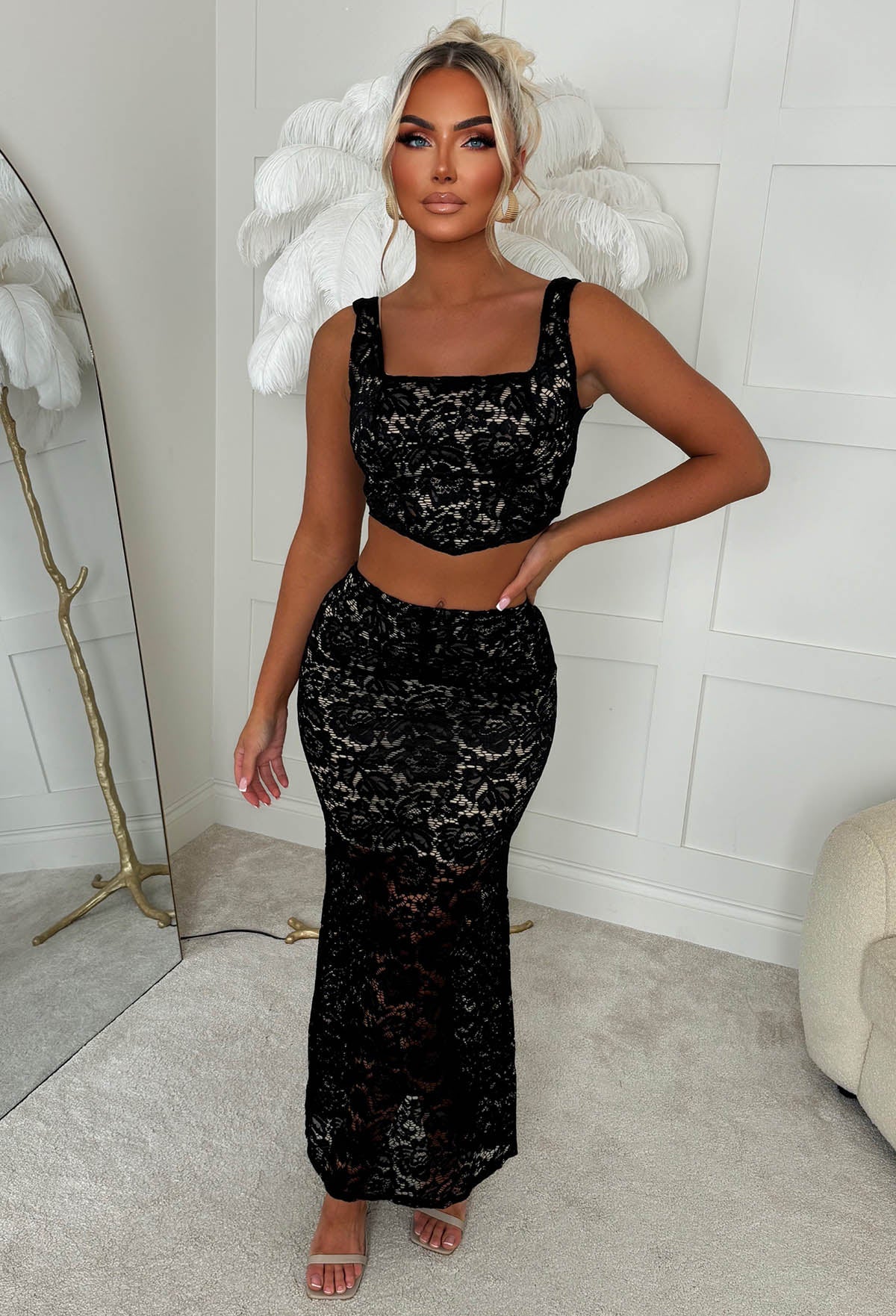 Flirtini Black Lace Corset Top - Image 5