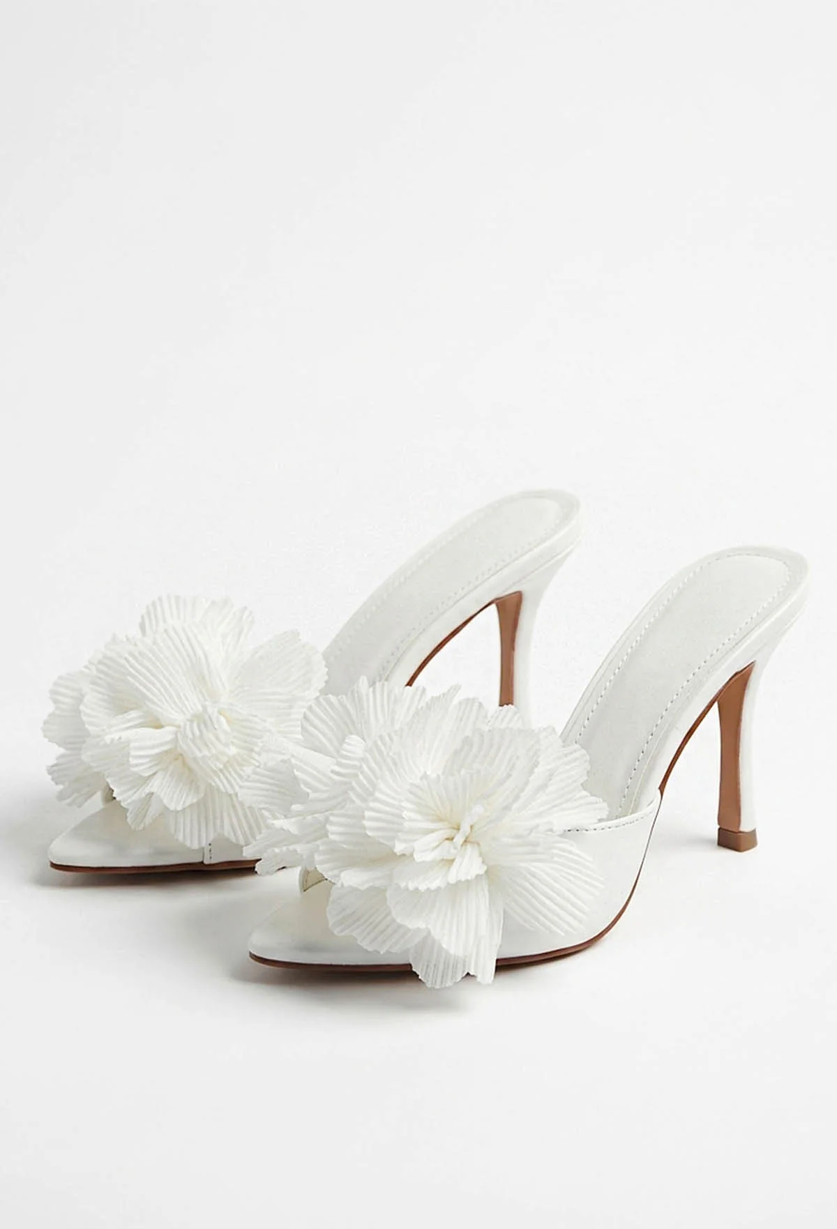 Flower Fantasy White Stiletto Heels - Image 3