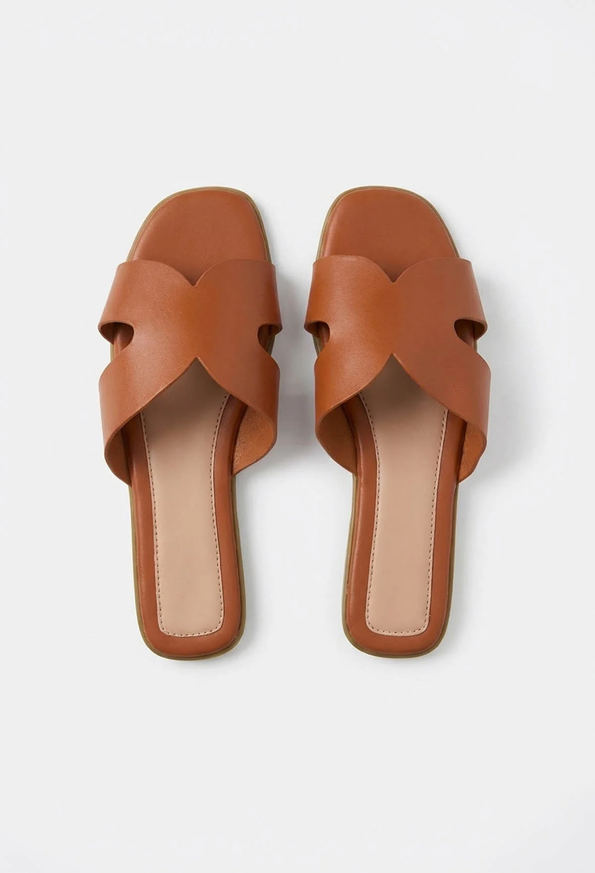 Forever You Tan Faux Leather Sliders - Image 4