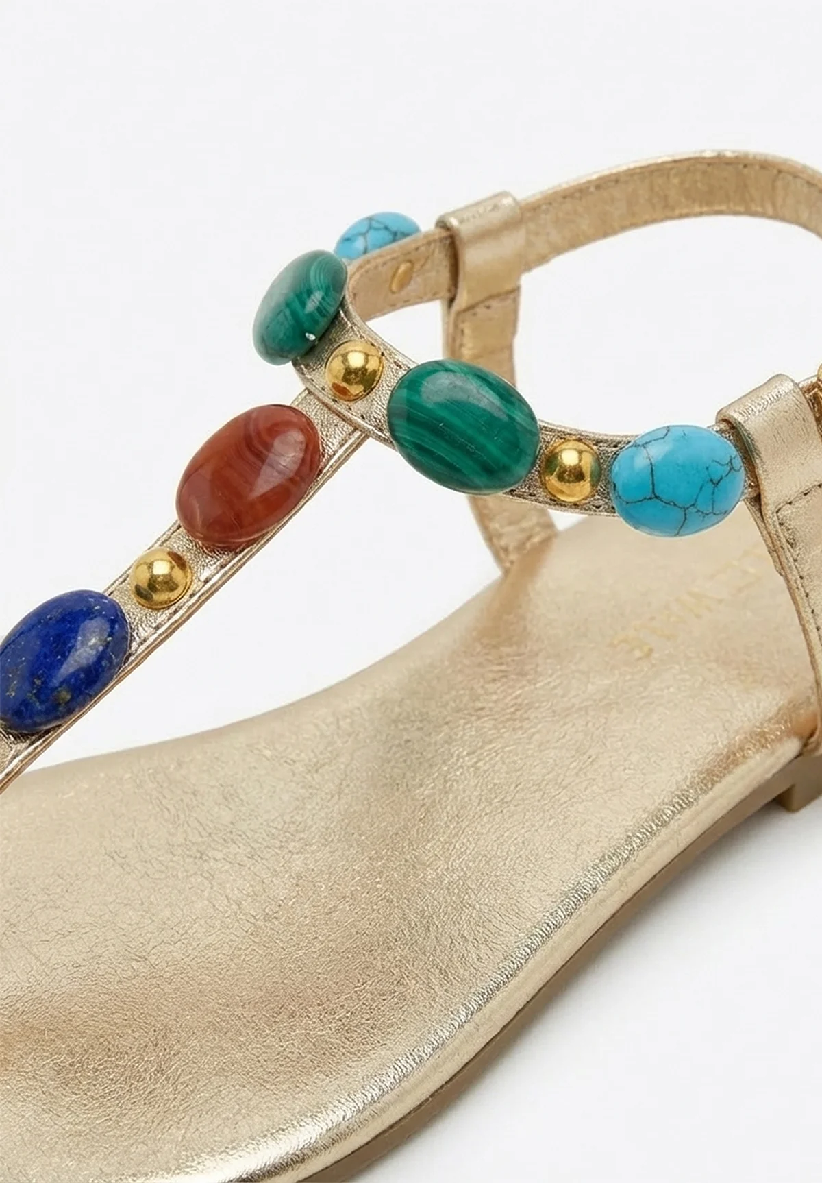 Gemstar Days Gold Embellished Sandals - Image 2