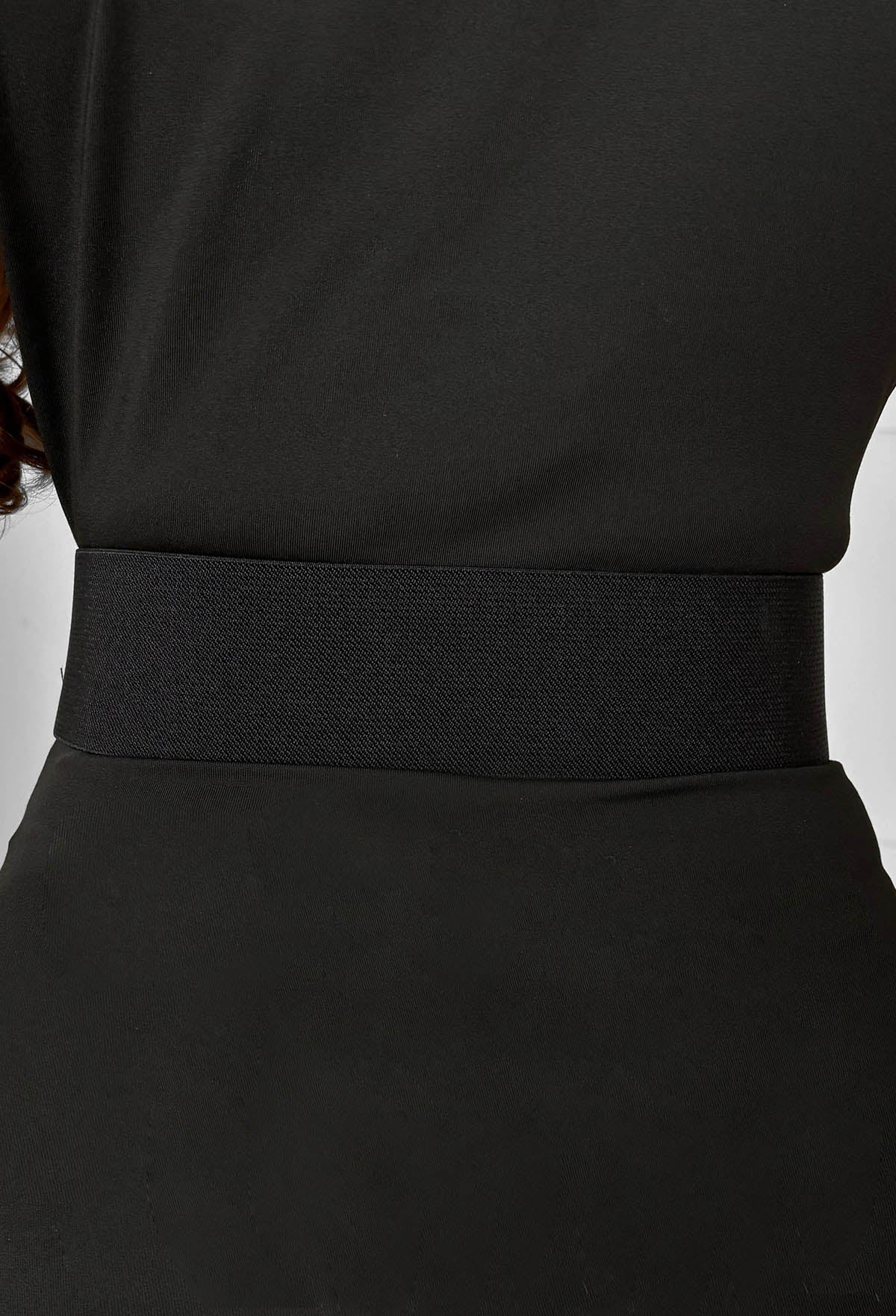 Glamorous Life Black Gold Buckle Elasticated Belt - Image 2