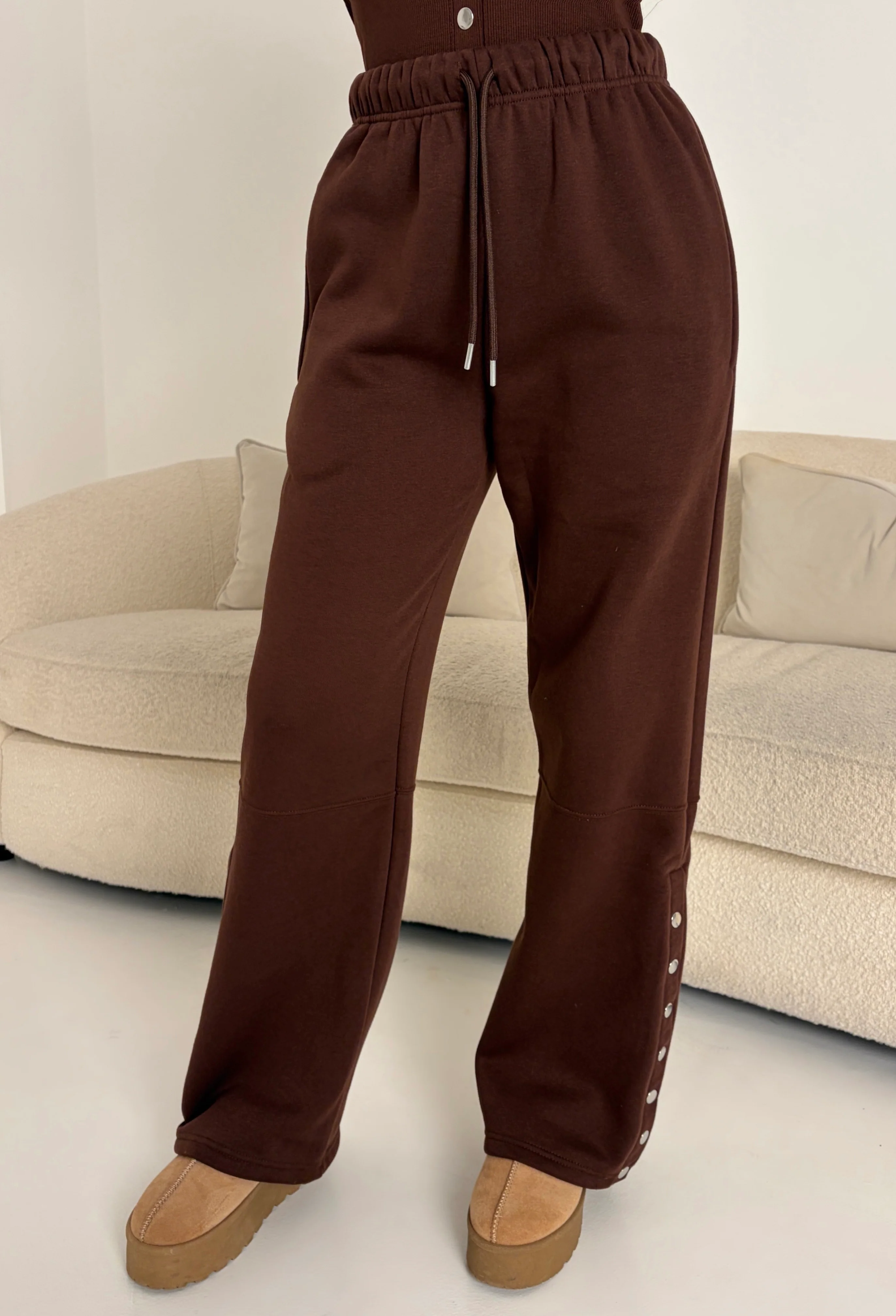Honey Icon Chocolate Brown Lounge Joggers - Image 3