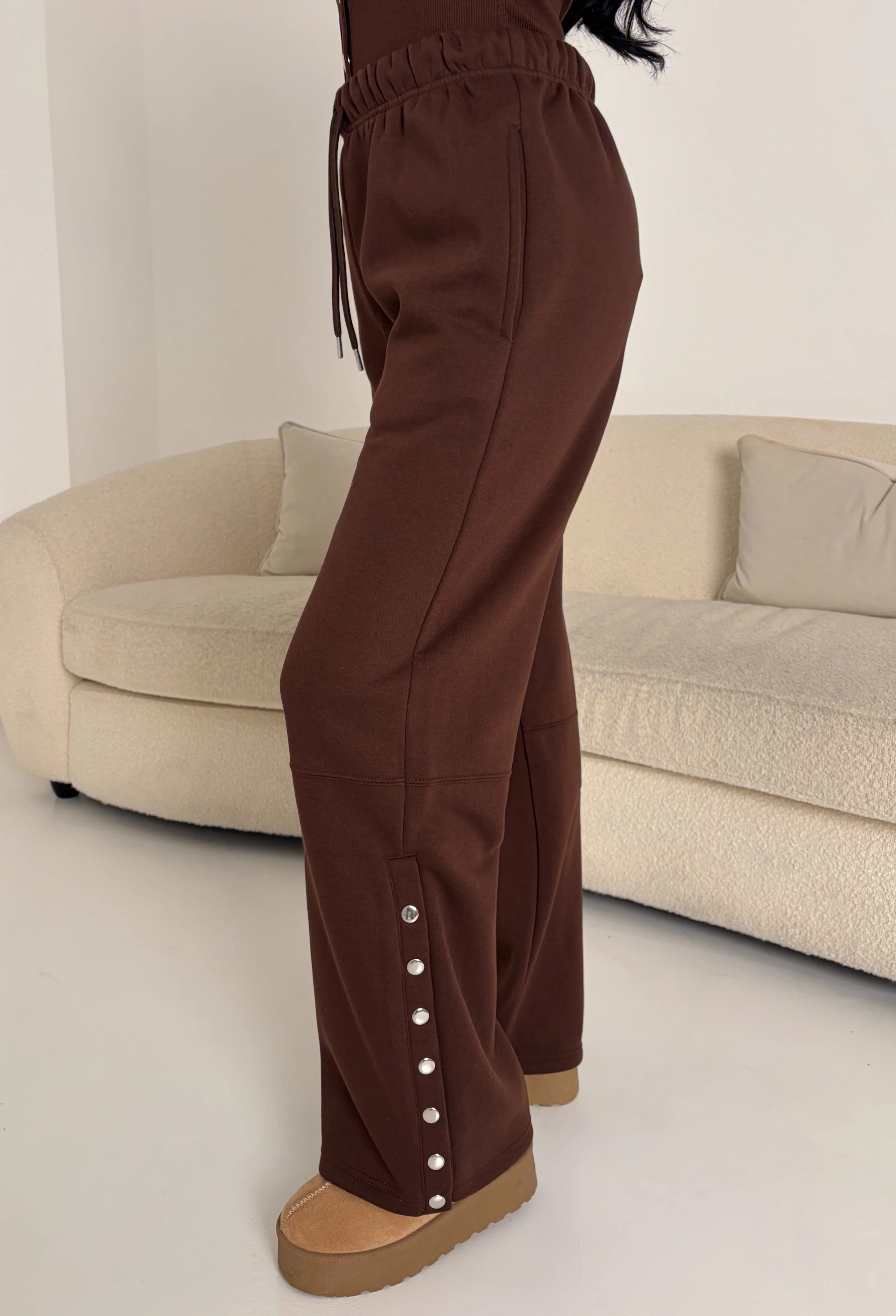 Honey Icon Chocolate Brown Lounge Joggers - Image 4