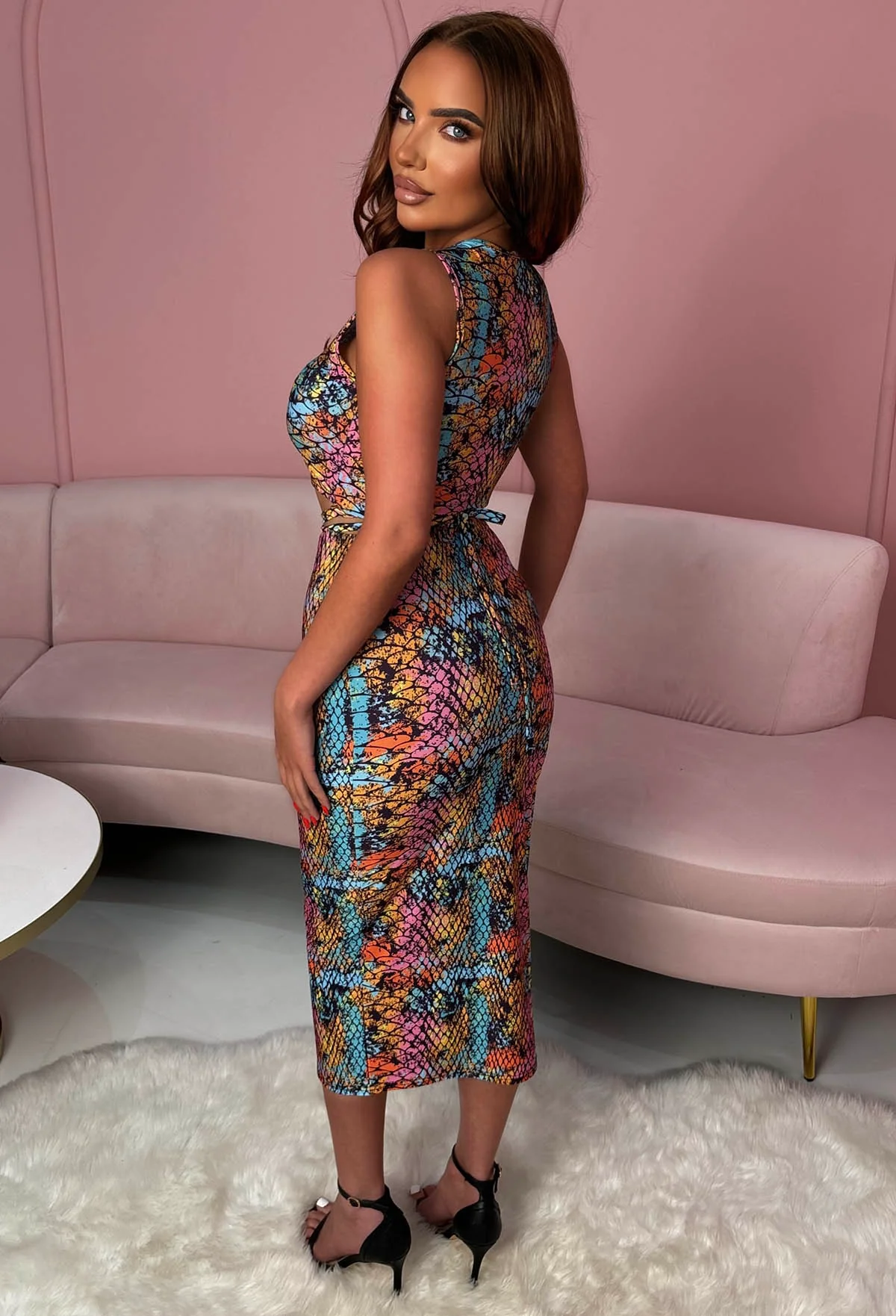 It's A Match Multi Printed Midi Co-ord Set - Image 2
