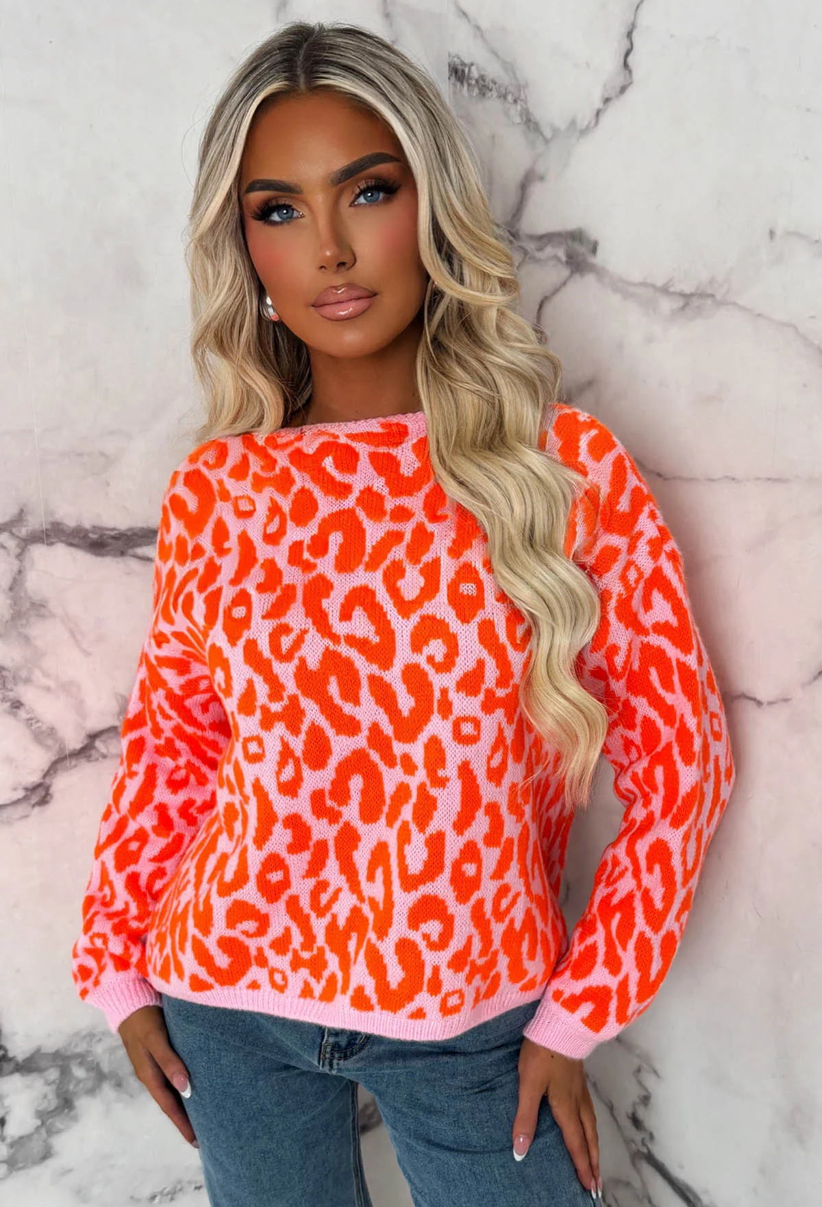 Jade Pink Leopard Tie Knot Multiway Jumper - Image 3