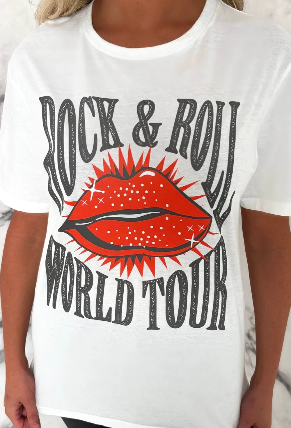 Jagger White Rock N Roll Graphic T-Shirt - Image 3