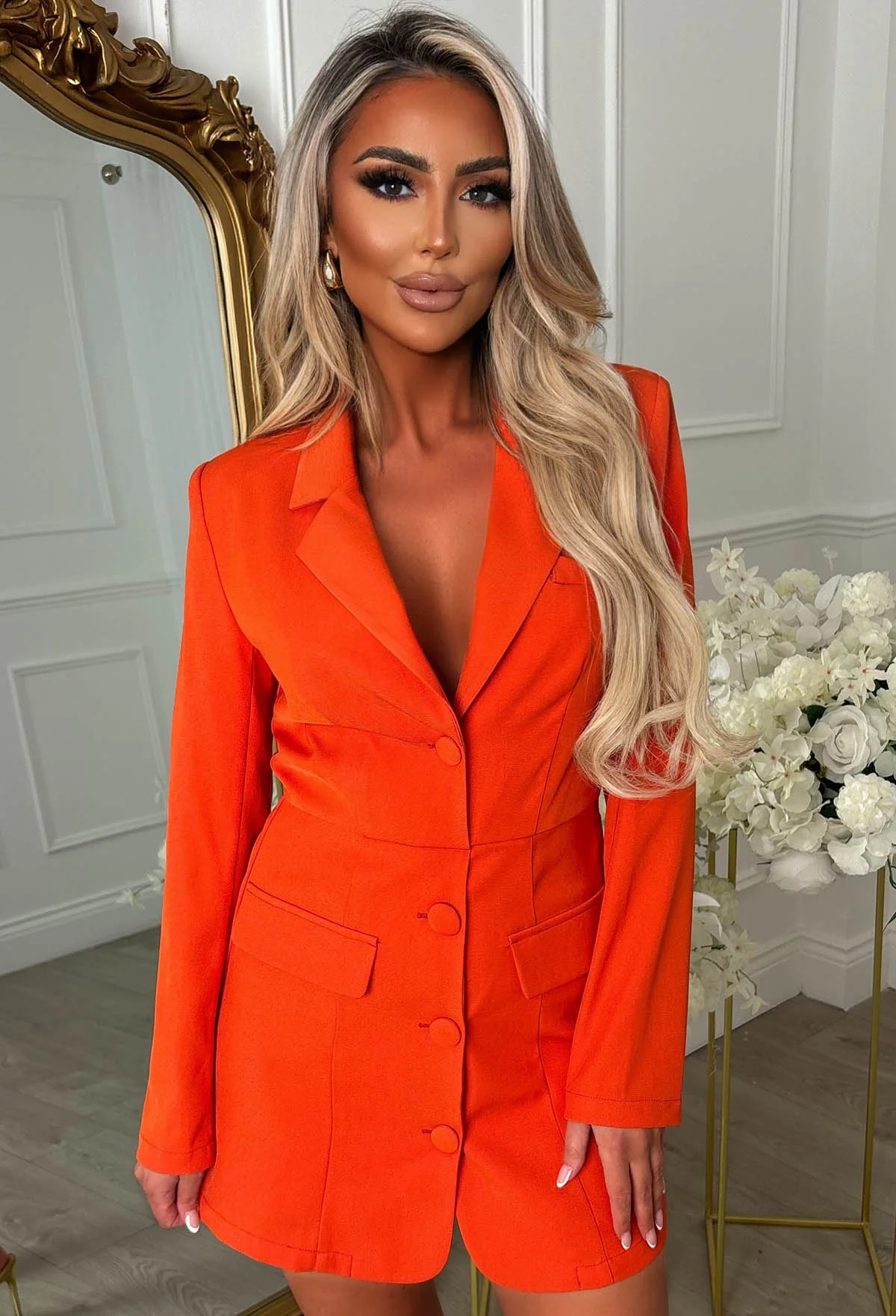 Kalani Orange Blazer Playsuit