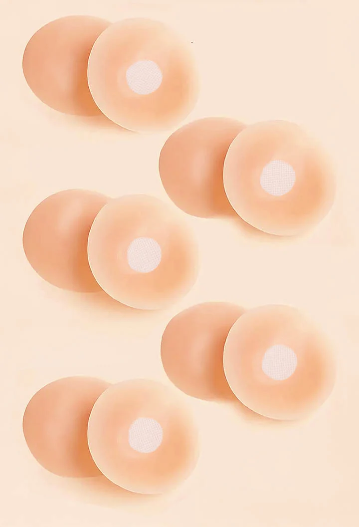 Keep Me Covered Beige 5 Pairs Of Nipple Covers With Tin