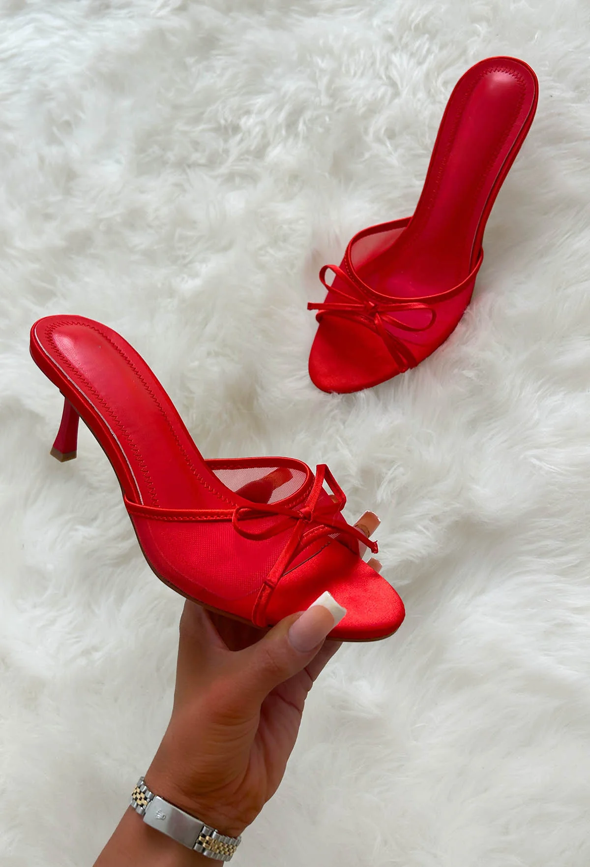 Keep My Love Red Bow Mules - Image 2