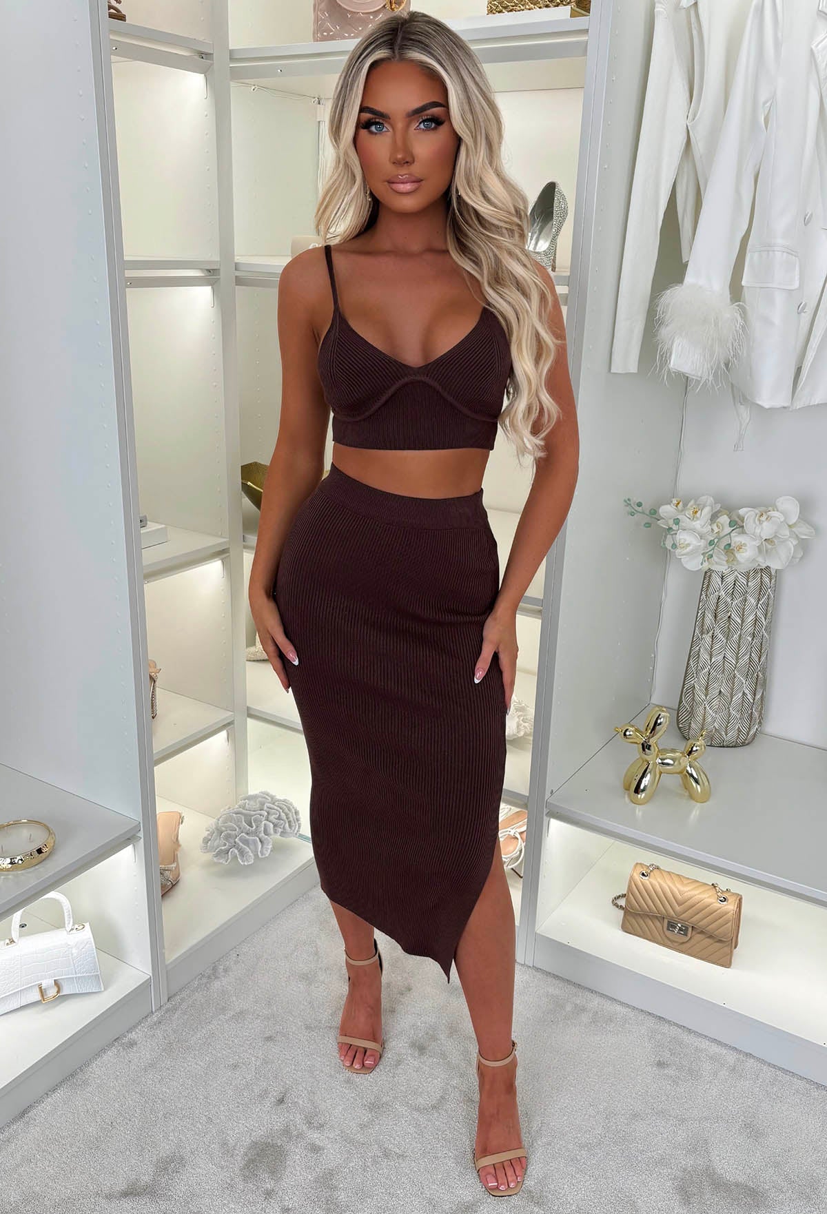 Kendra Brown 3 Piece Knitted Set - Image 2