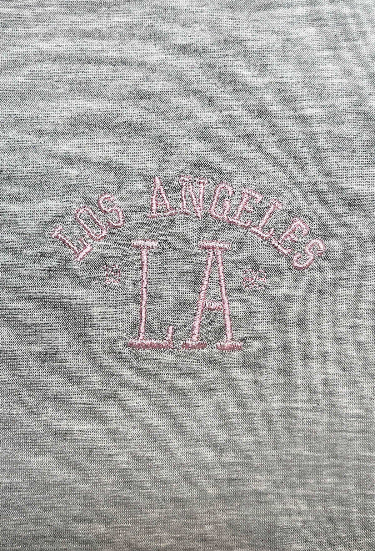 LA Loving Grey T-Shirt & Shorts Set - Image 4