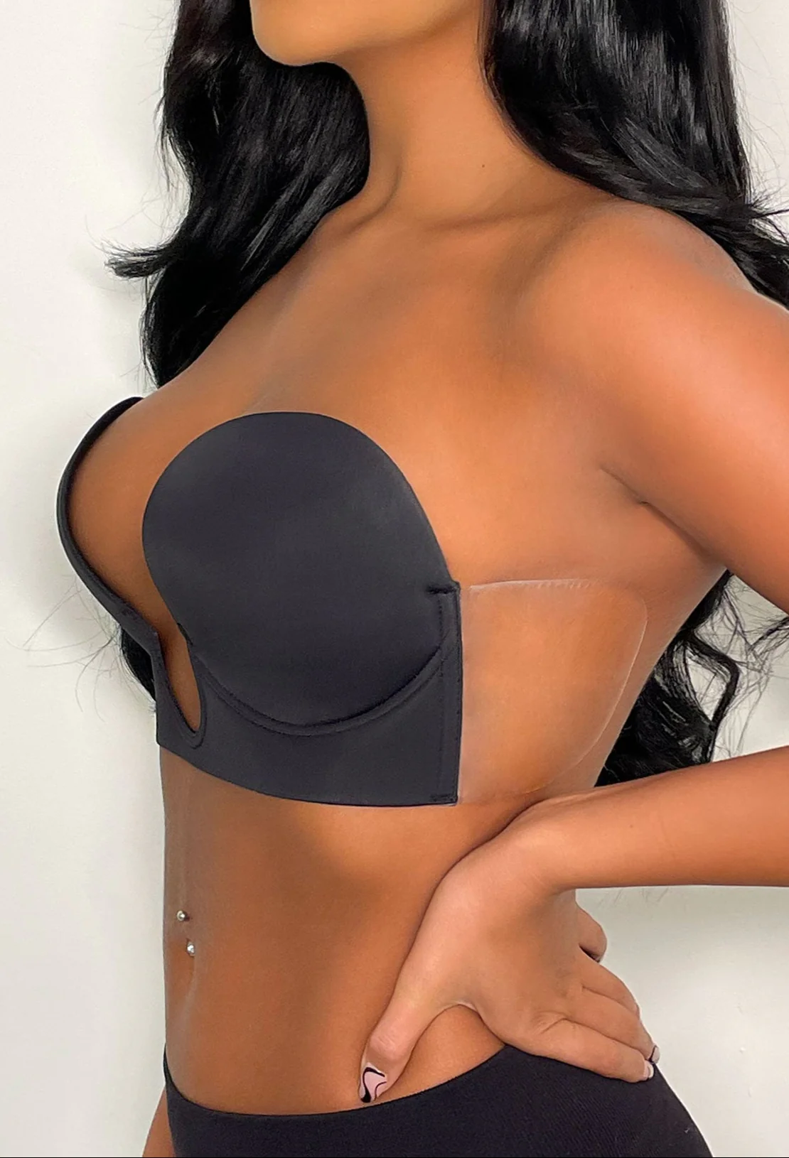 Lifted Black Bust Enhancing Stick On Bra - Image 2