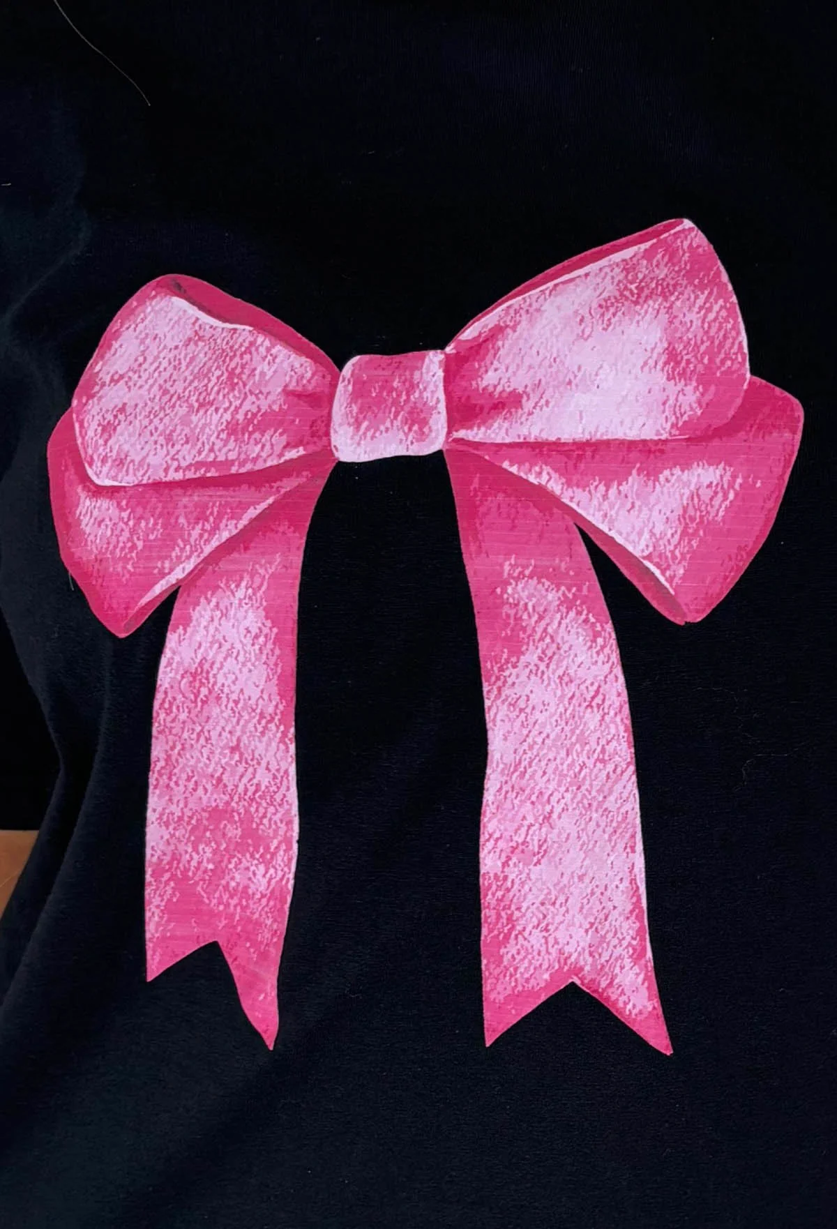 Livy Black Blush Bow T-Shirt - Image 4