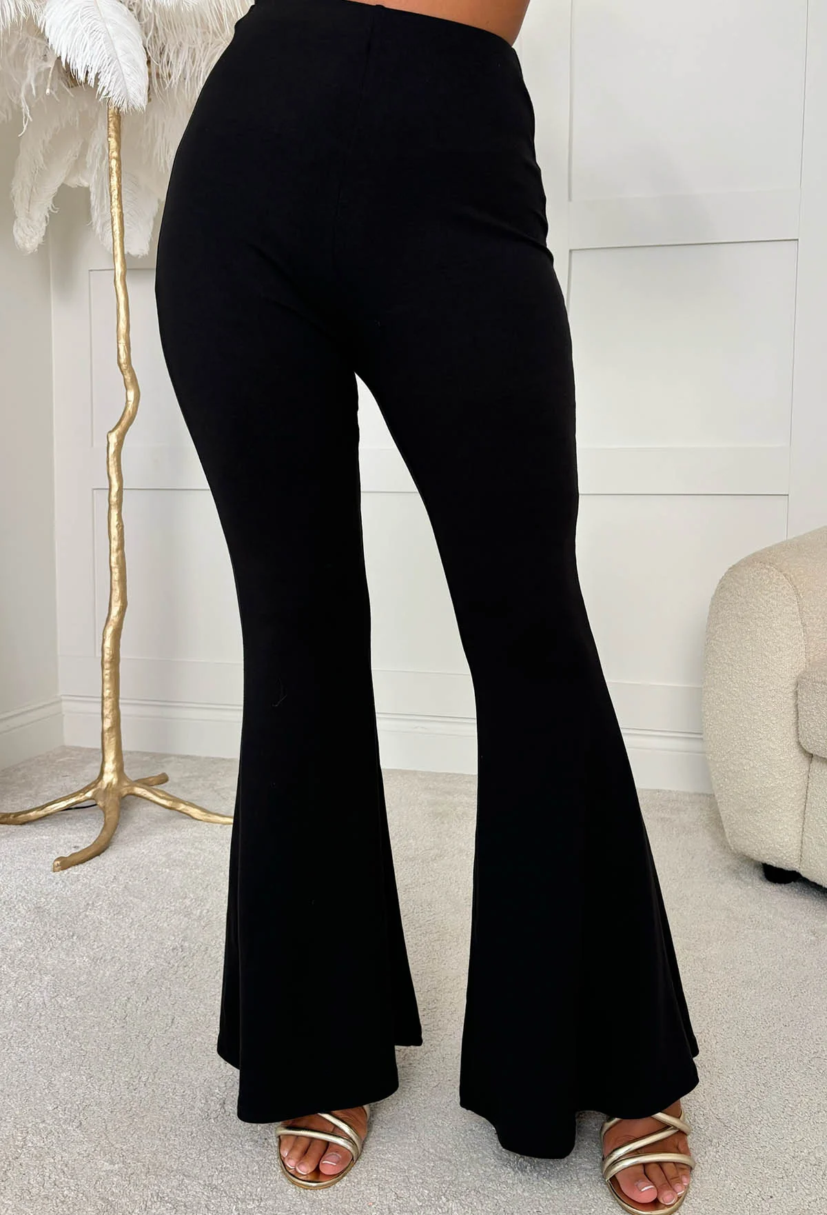 Love You Forever Black Flared Trousers - Image 2