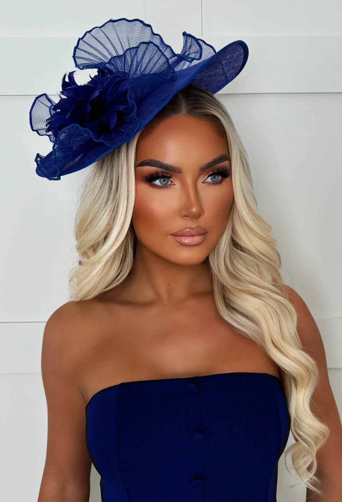 Material Girl Blue Floral Detail Fascinator