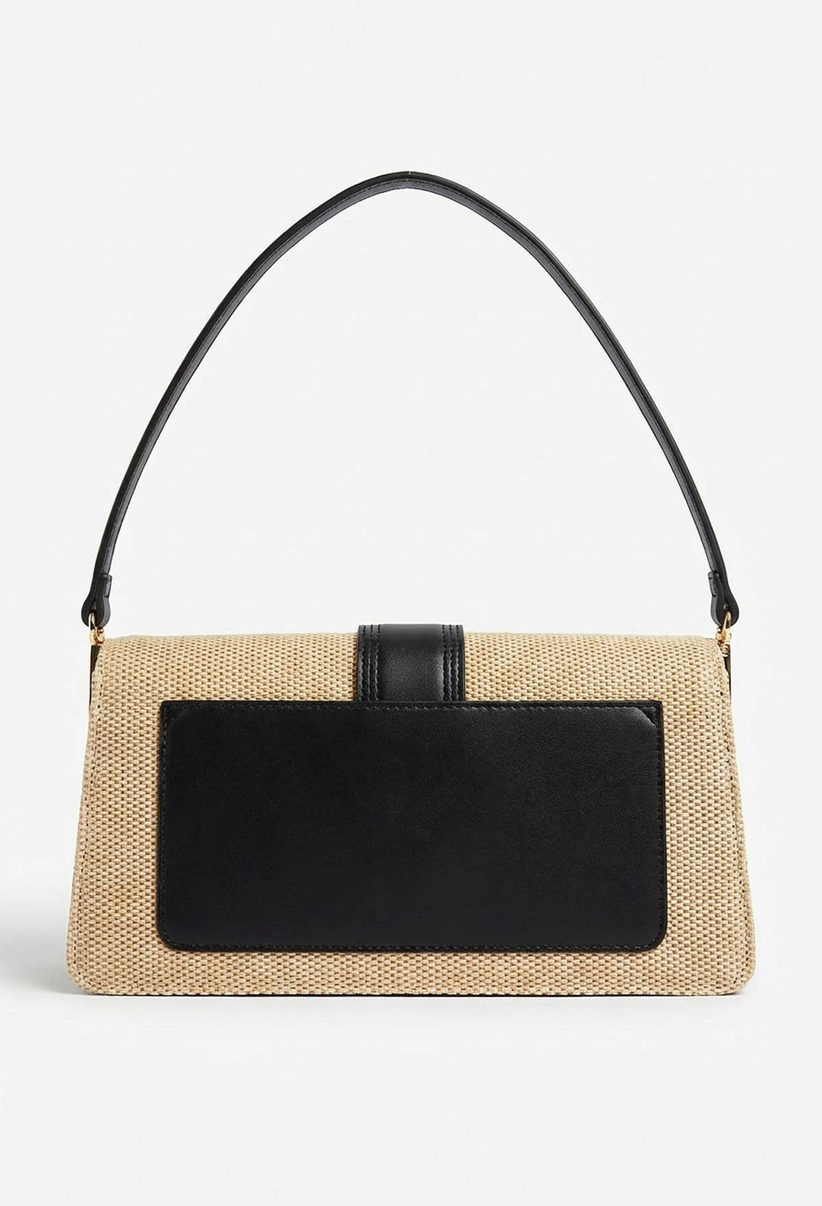 Mila Beige Raffia Bag - Image 3