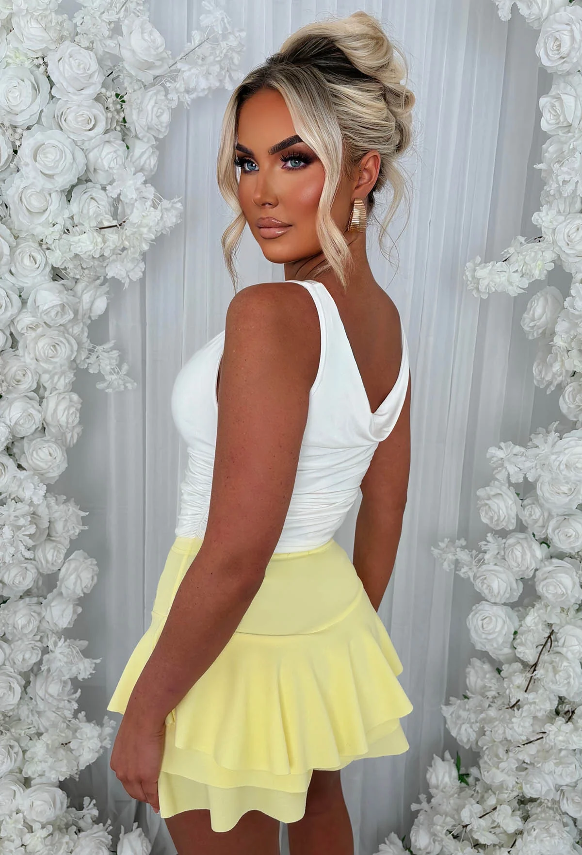 Misbehaving Lemon Double Layer Skort - Image 2