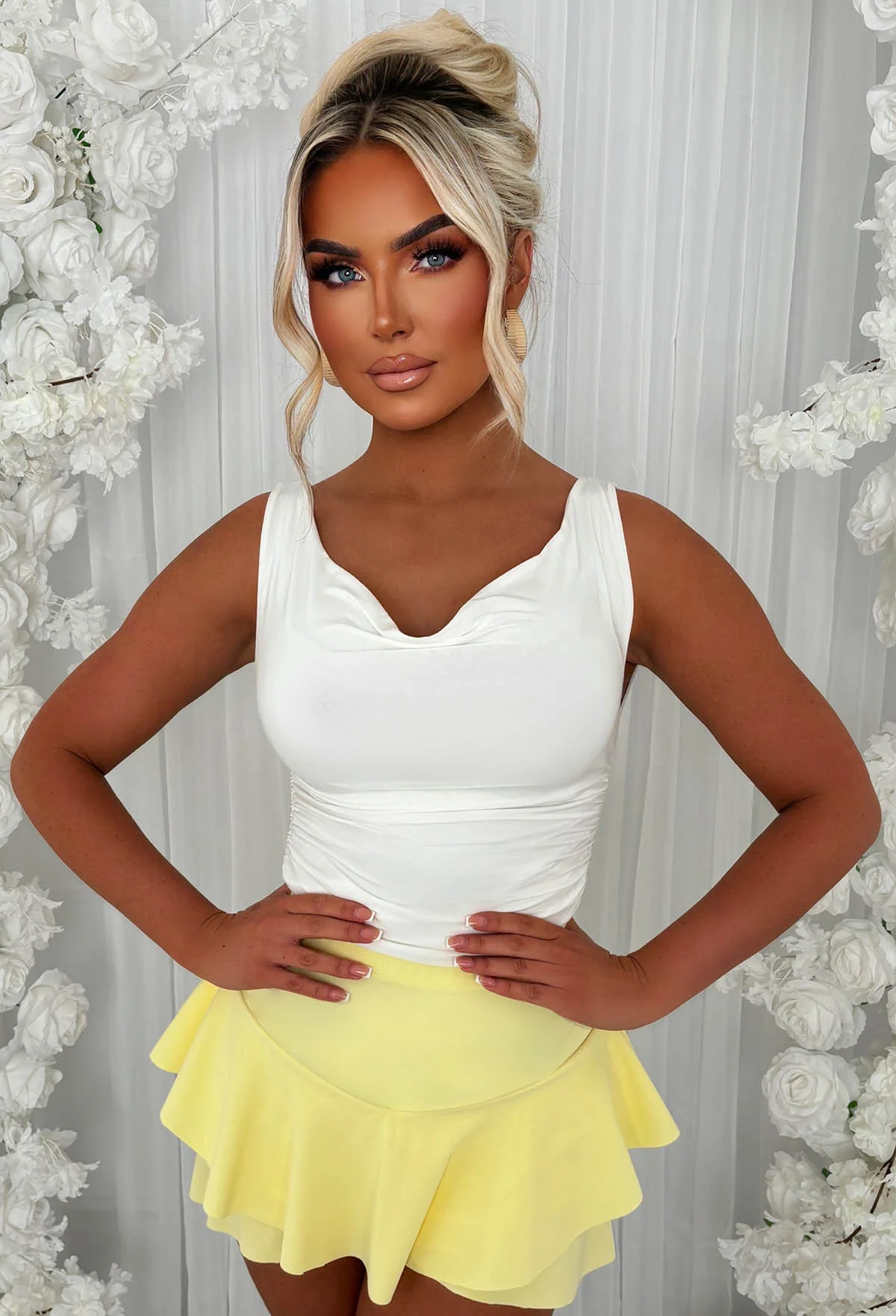 Misbehaving Lemon Double Layer Skort - Image 3