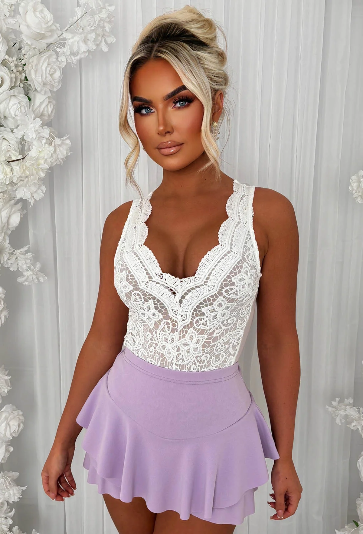 Misbehaving Lilac Double Layer Skort - Image 3