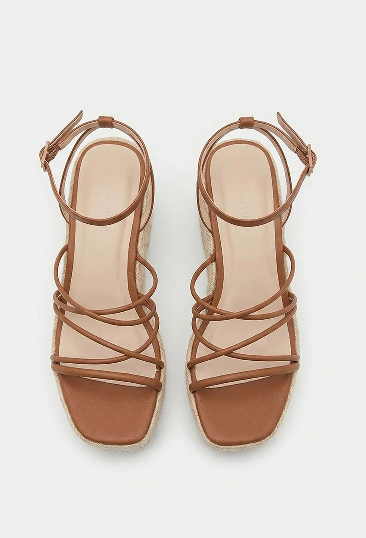 My Latest Obsession Tan Raffia Strappy Wedge - Image 3