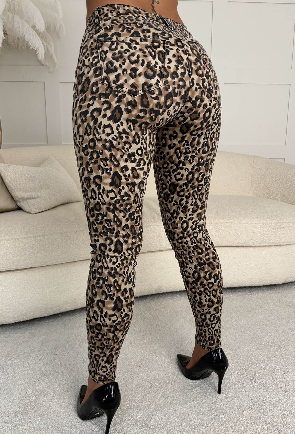 My Wild Life Leopard Skinny Stretch Jeans - Image 3