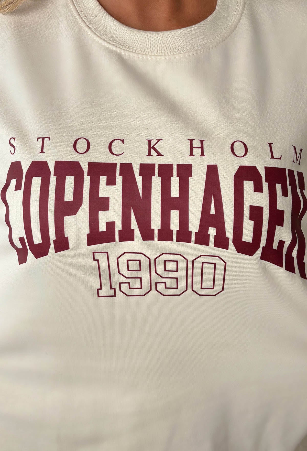 Never Basic Cream Copenhagen Sweatshirt - Image 3