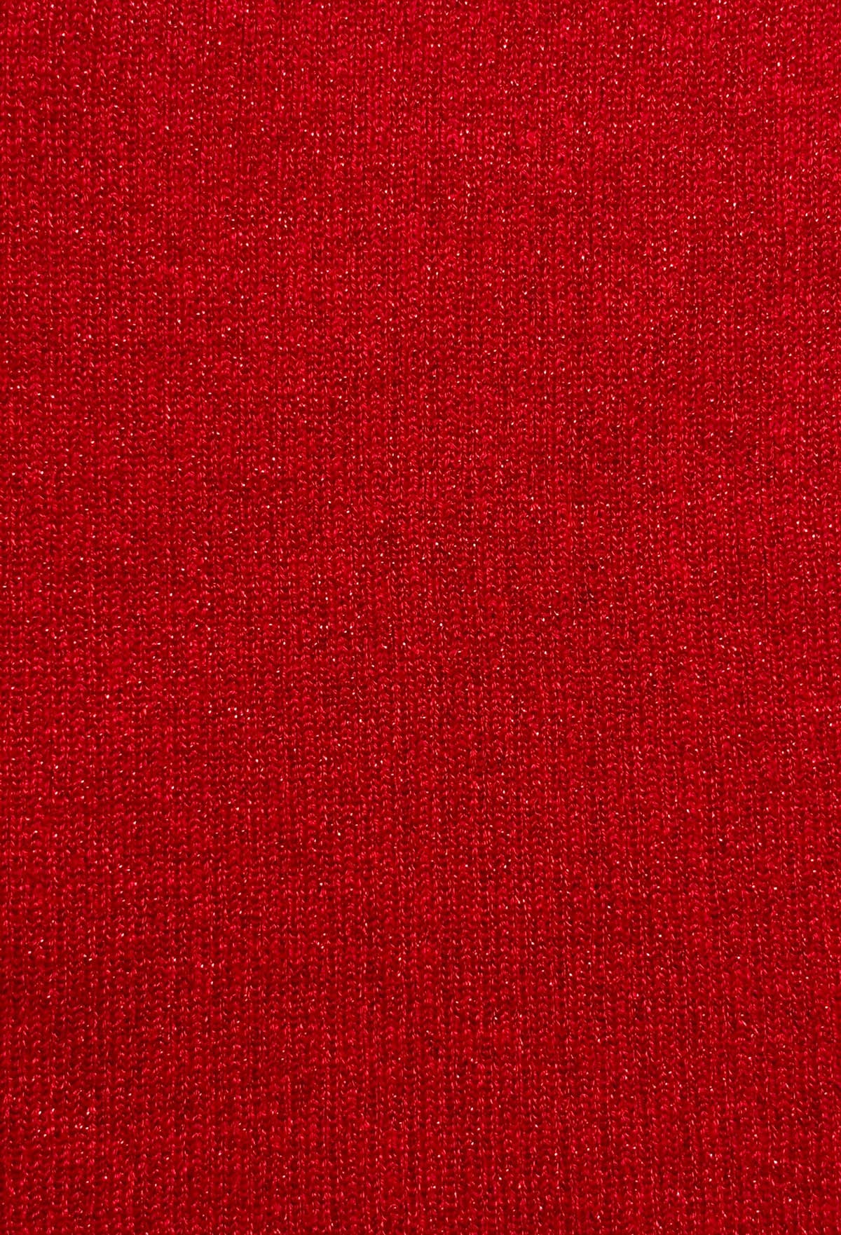 No Broken Hearts Red Sparkle Lurex Button Up Jumper - Image 3