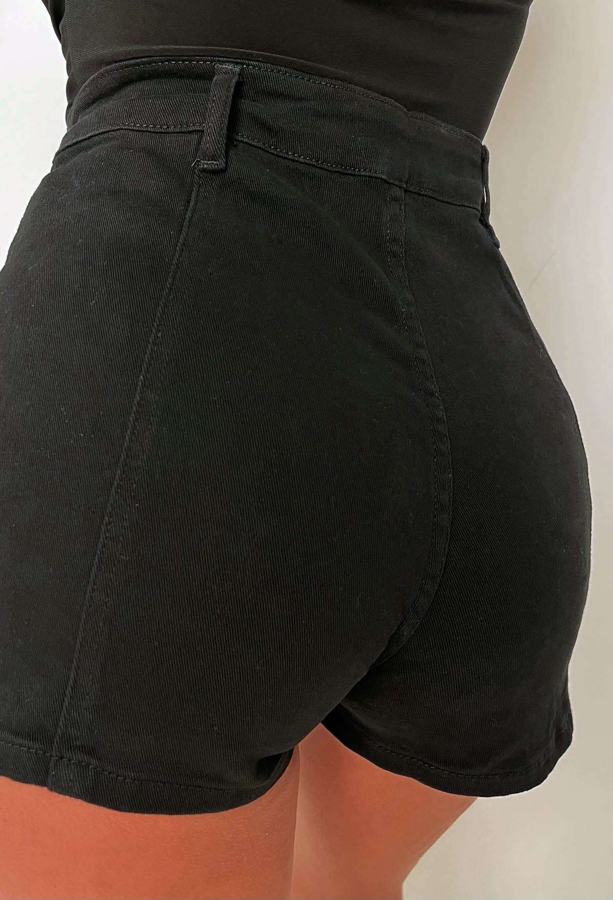 No Push Over Black Stretch Wrap Over Cargo Skort - Image 3