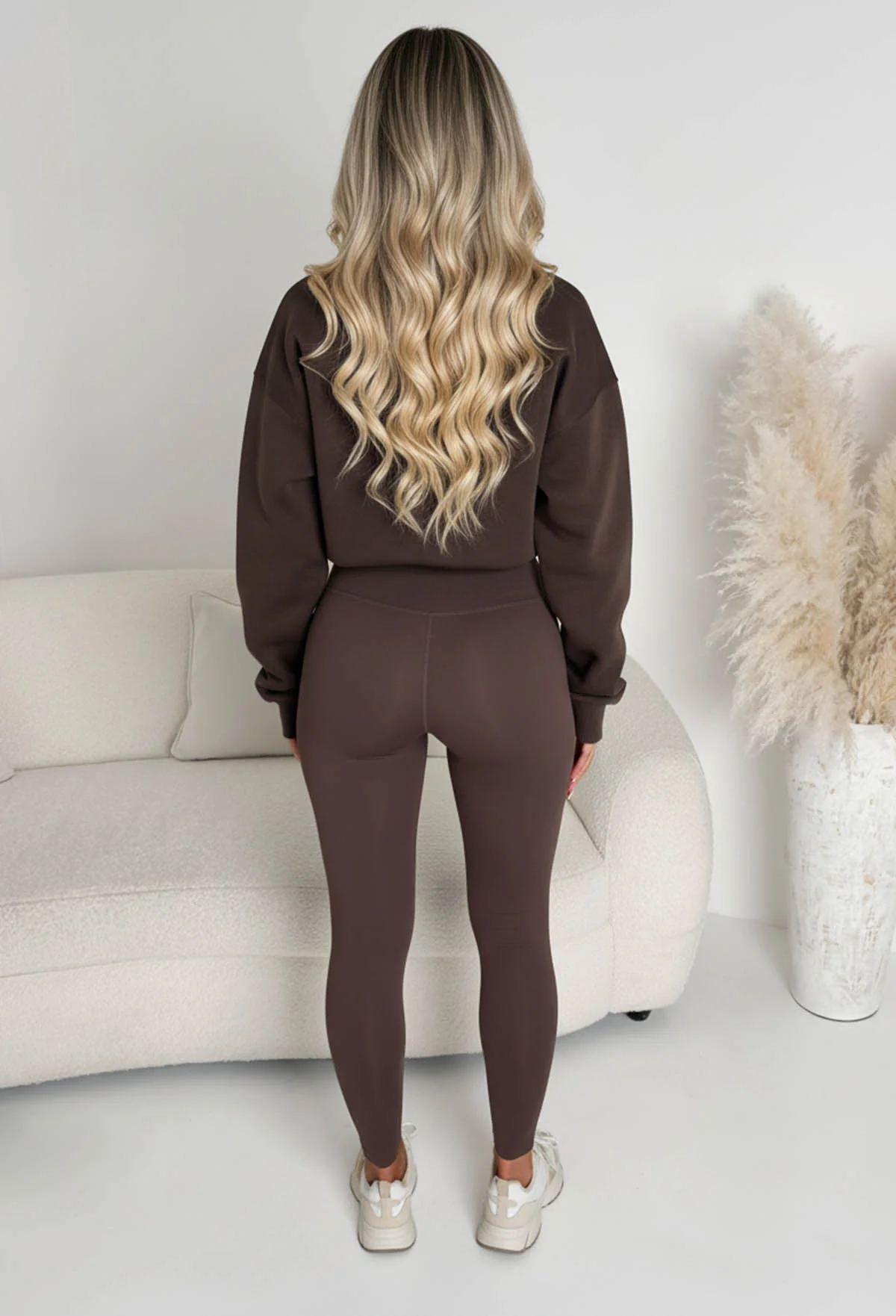 On The Go Chocolate Brown Leggings - Image 3