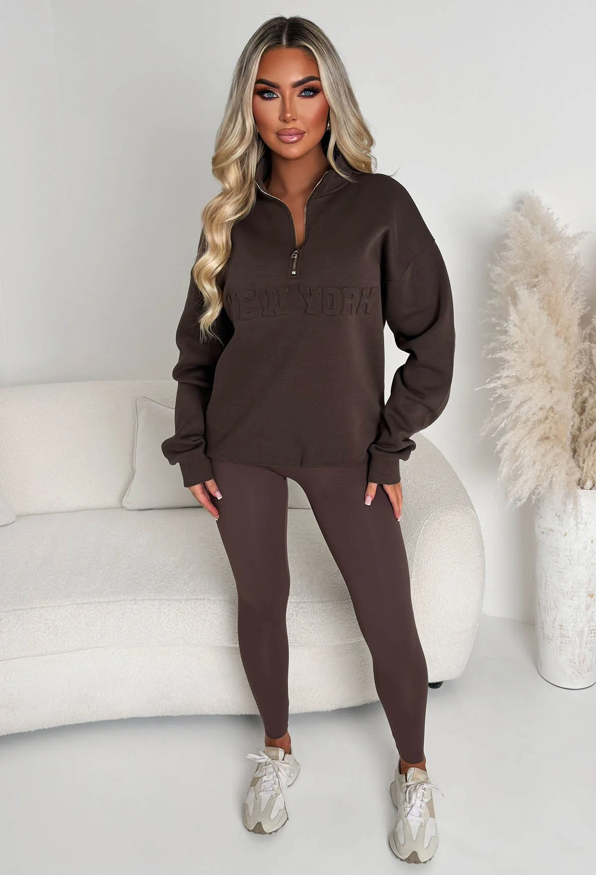 On The Go Chocolate Brown Leggings - Image 4