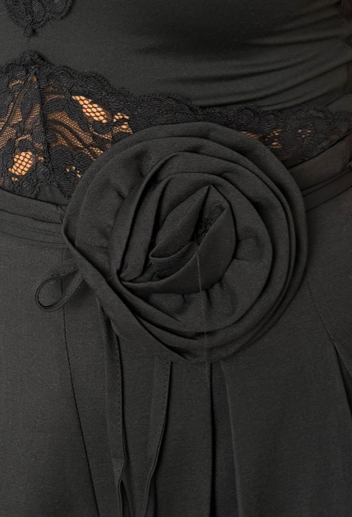 She's Blushing Black Corsage Detail Trousers - Image 4