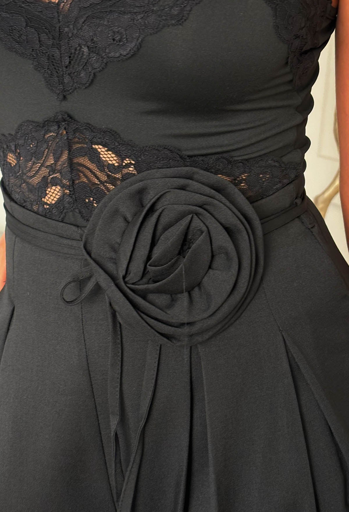 She's Blushing Black Corsage Detail Trousers - Image 5