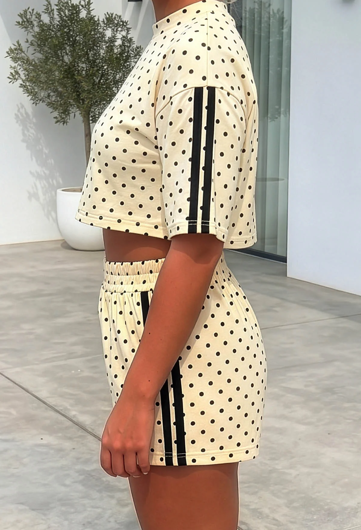 Soft Departure Yellow Polka Dot Lounge Co-Ord Set - Image 2