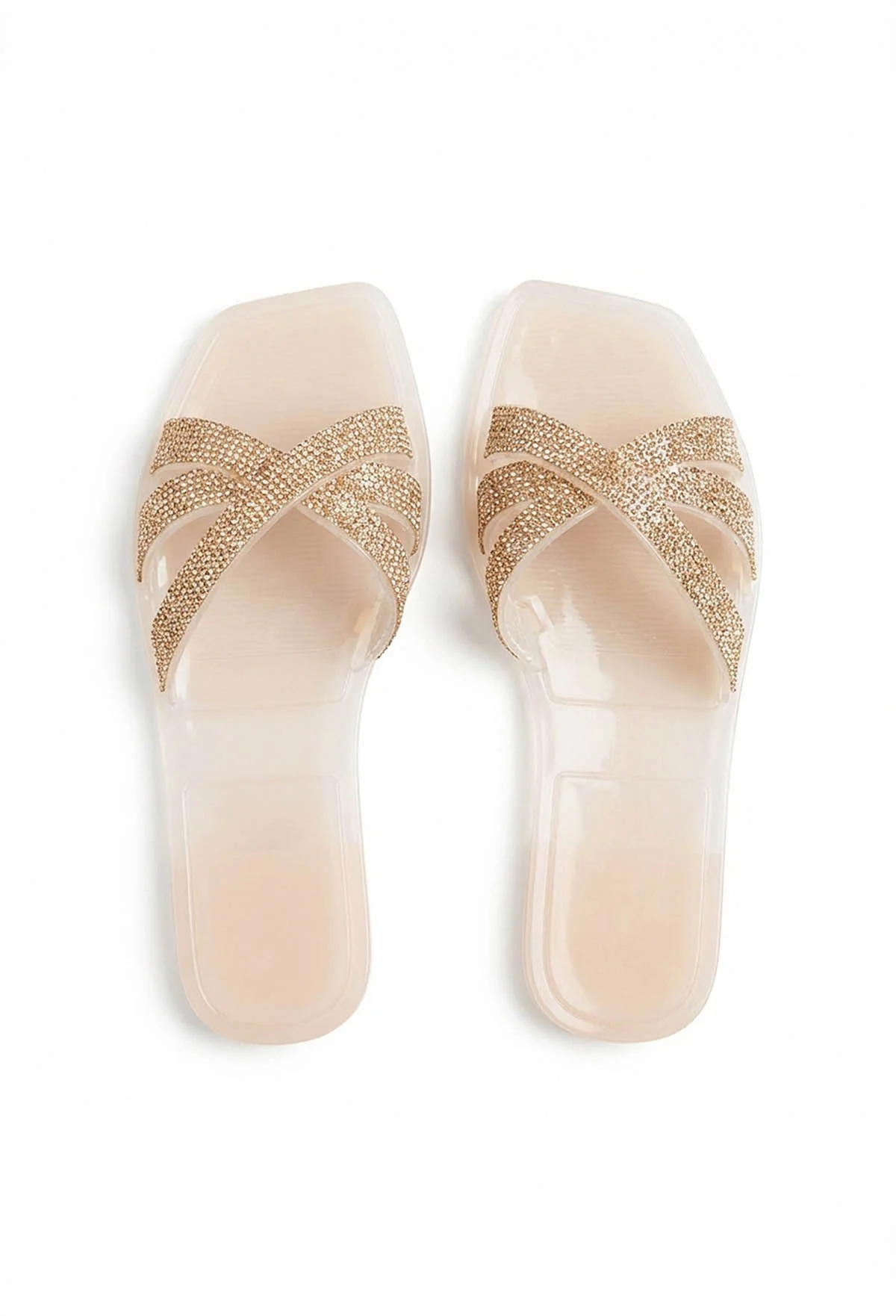 Sweet As Always Rose Gold Diamante Embellished Sandals - Image 3